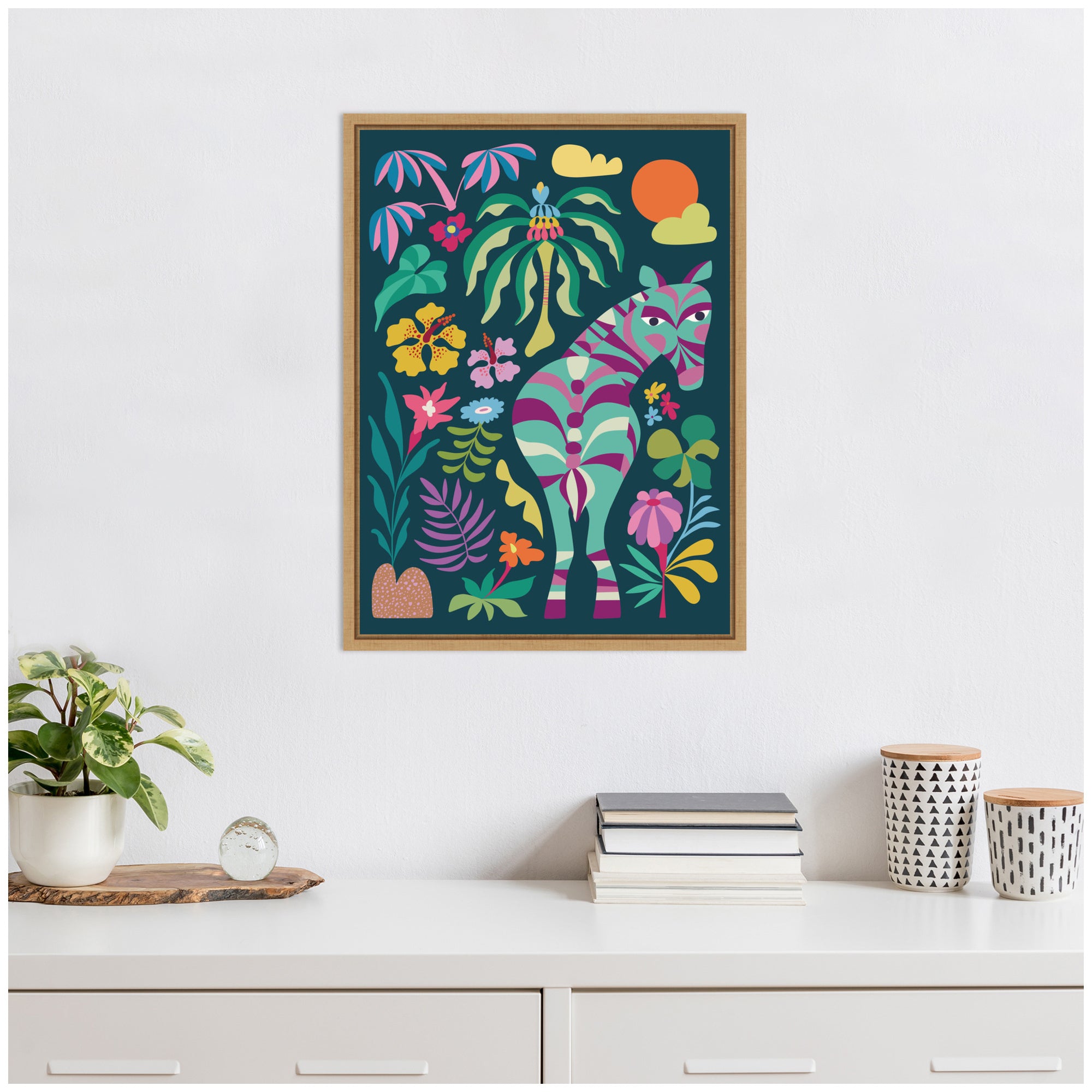 Framed Canvas Sylvie Natural 18x24 6