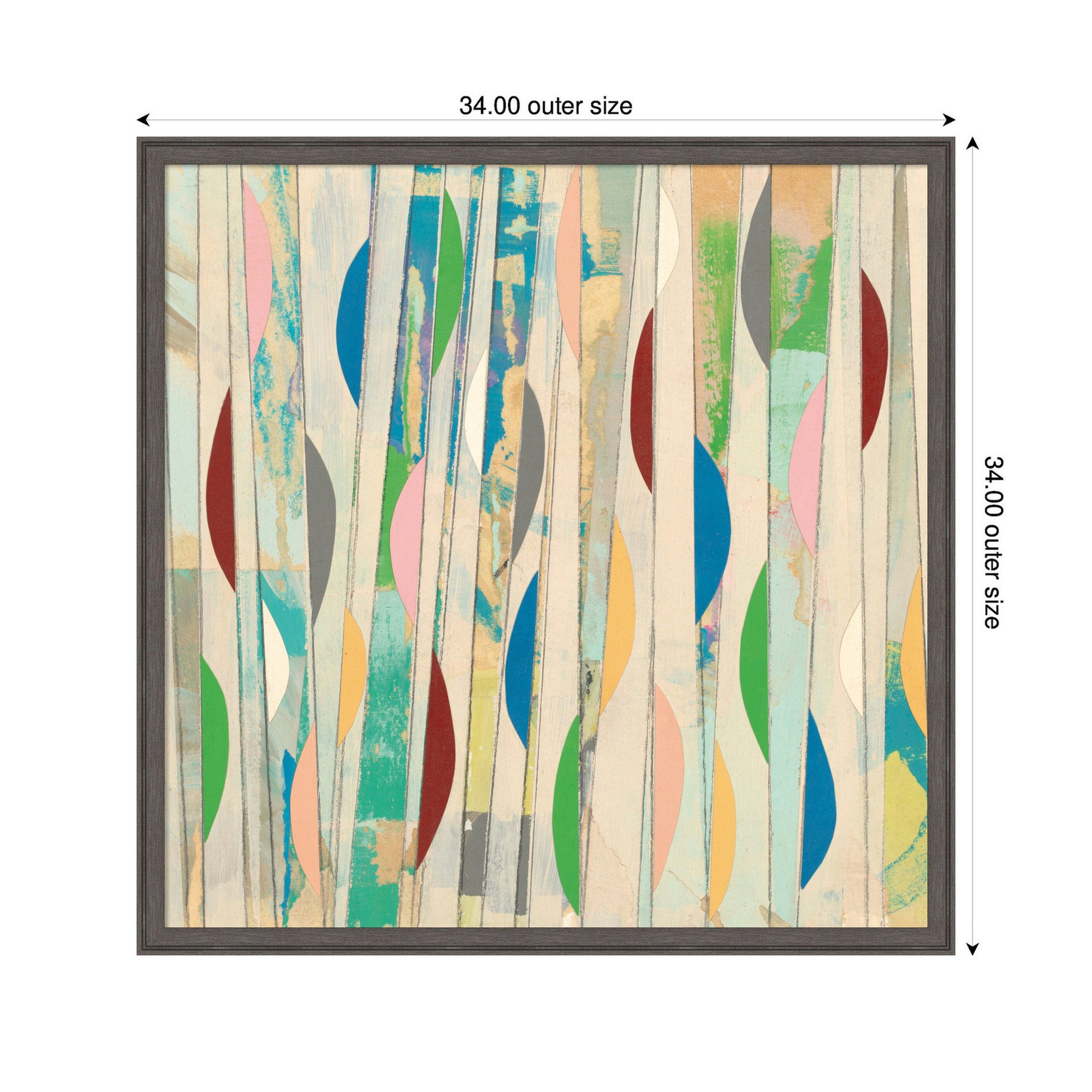 Geometric Abstract 2 FC by Felicia Dadak Framed Mounted Canvas Wall Art Print