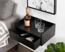 Floating Side Table Black 18x12x7 8