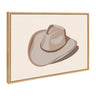 Sylvie Cowgirl Hat Landscape Framed Canvas by Honey Island Studio