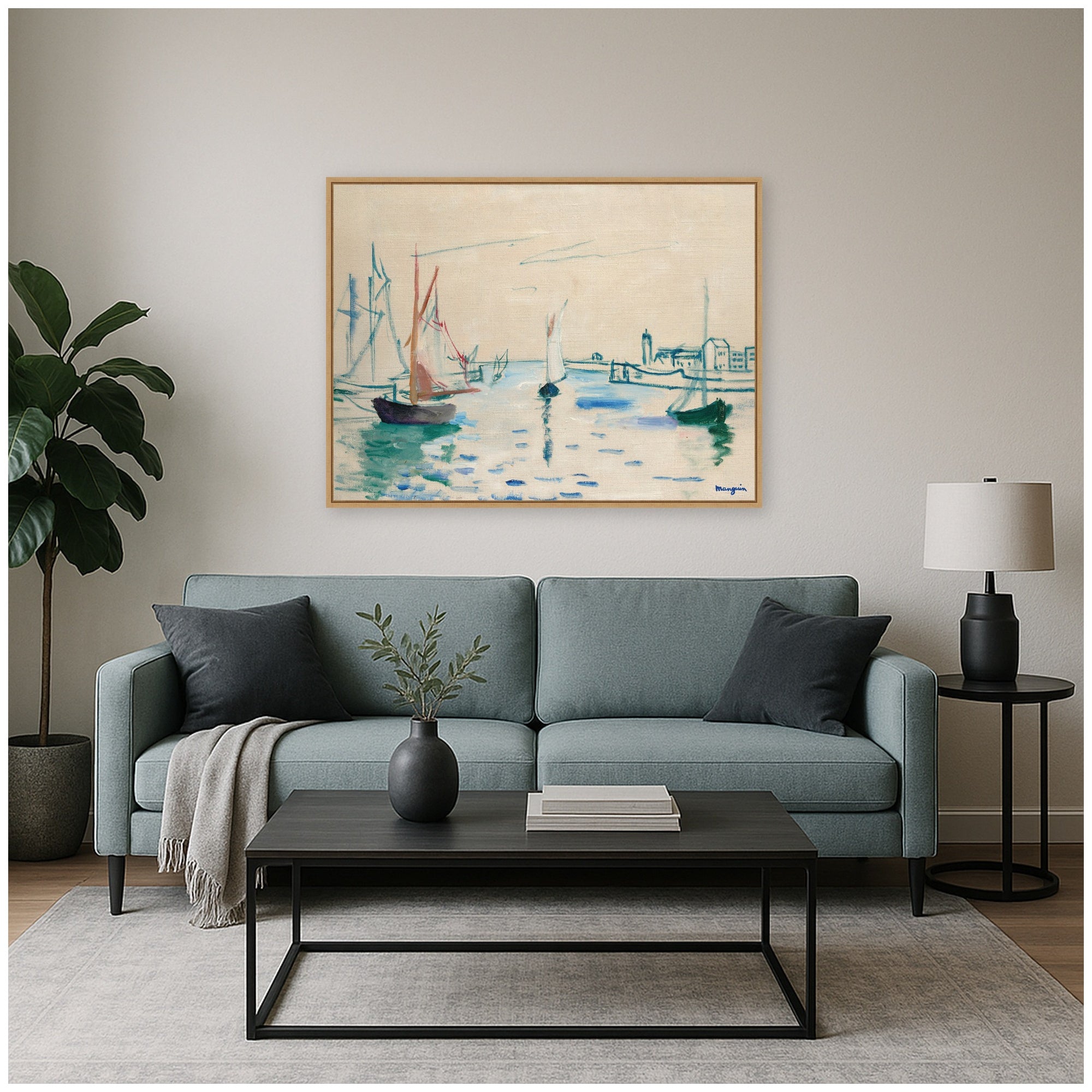 Framed Canvas 42x32 Sylvie Natural 6