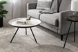 Coffee Table White Black 25" Diameter 5