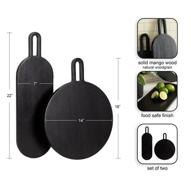 Serving Tray Black 2 Piece 2