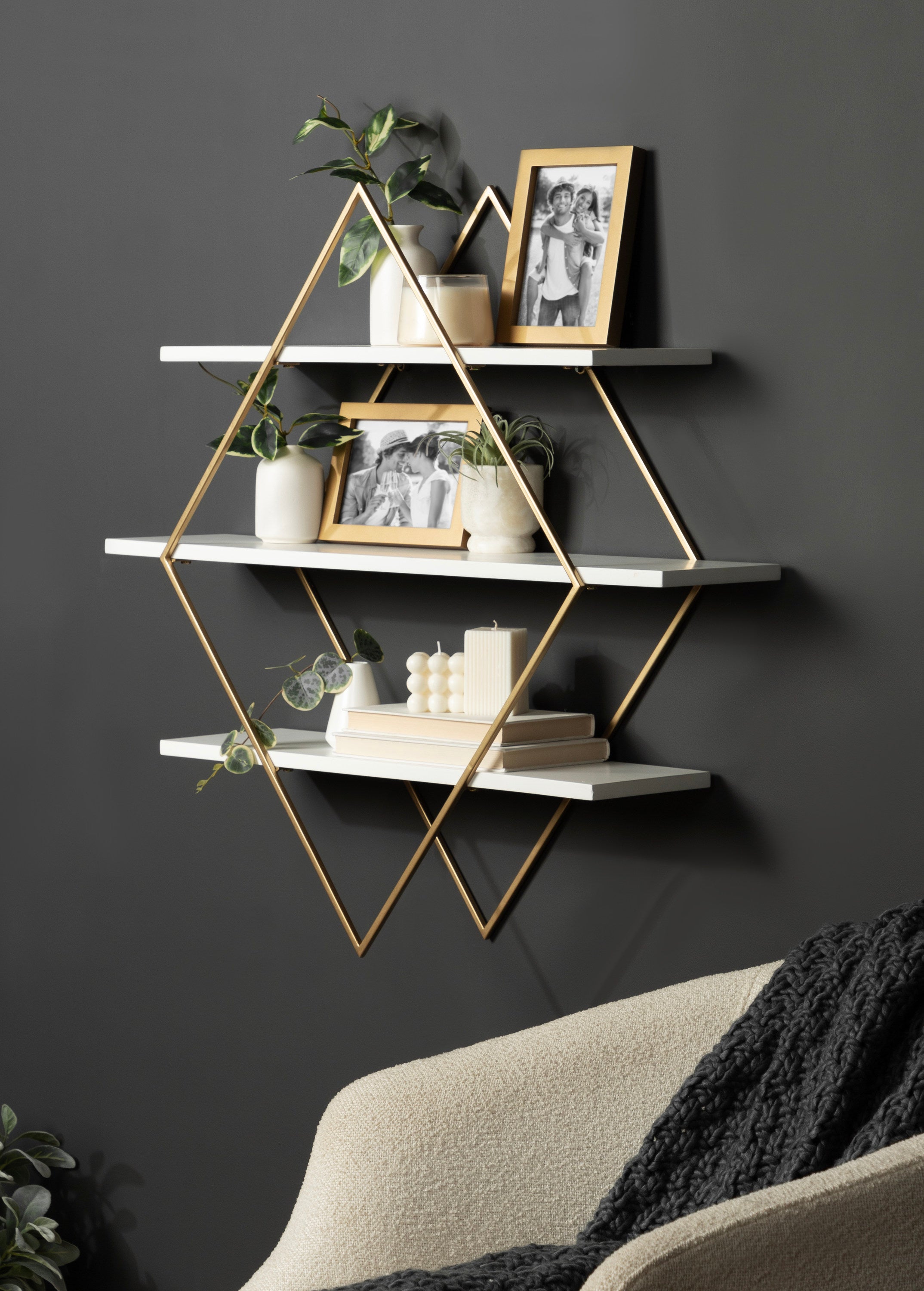 Daxton Wood and Metal Wall Shelf