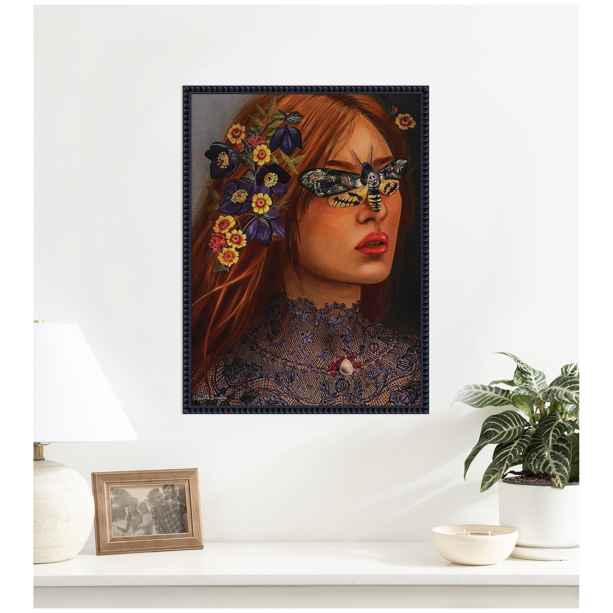Framed Canvas Sylvie Beaded Black 18x24 6