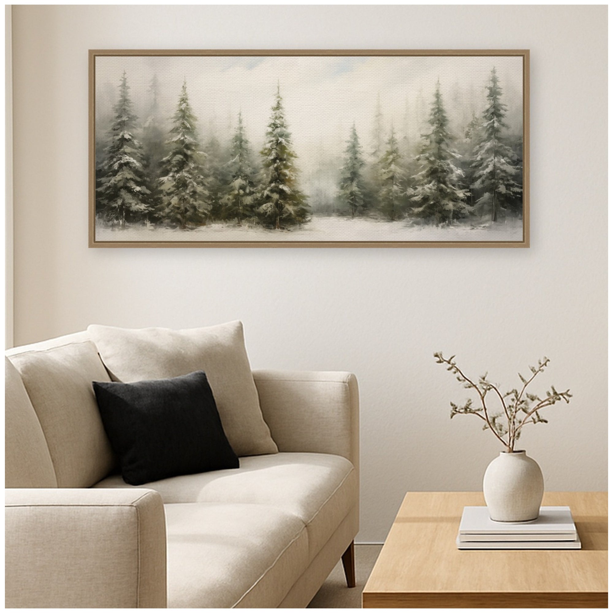 Framed Canvas Sylvie Dark Gold 40x18 6