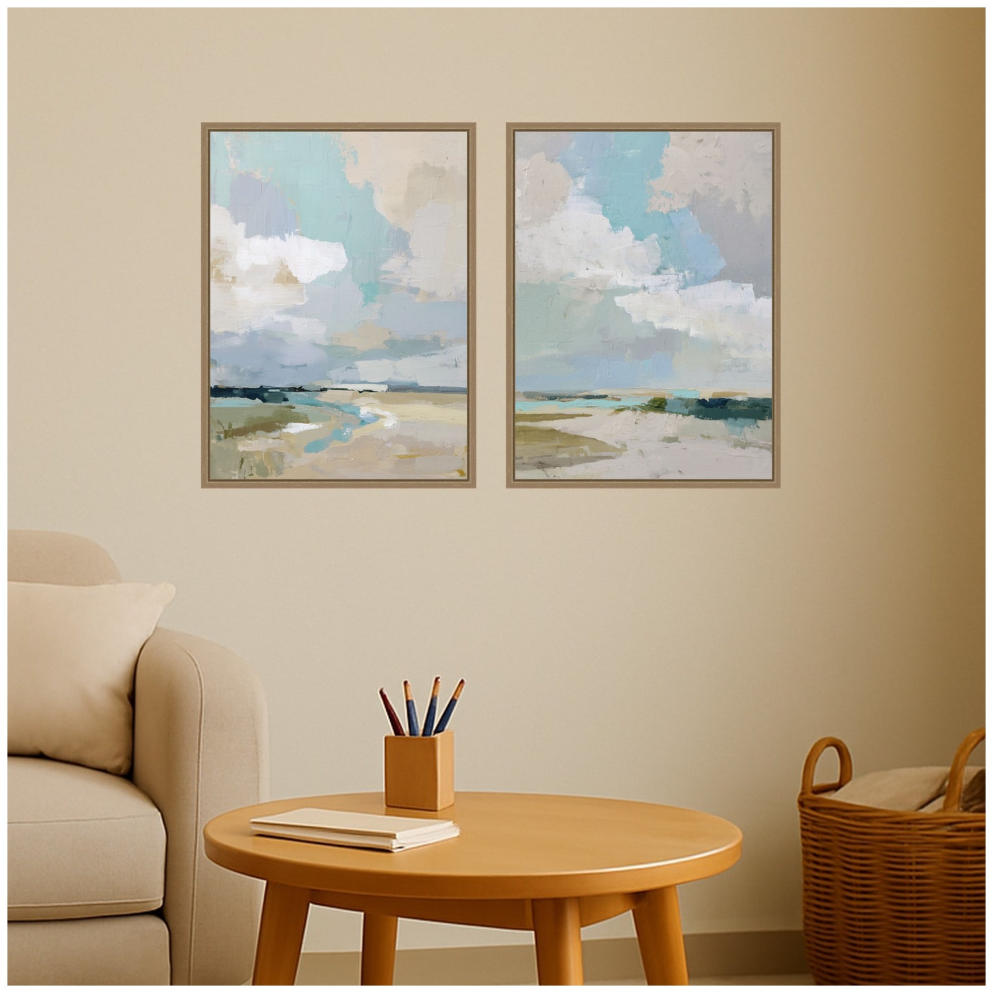 Art Set 2 Piece Set 18x24 Sylvie Dark Gold 5