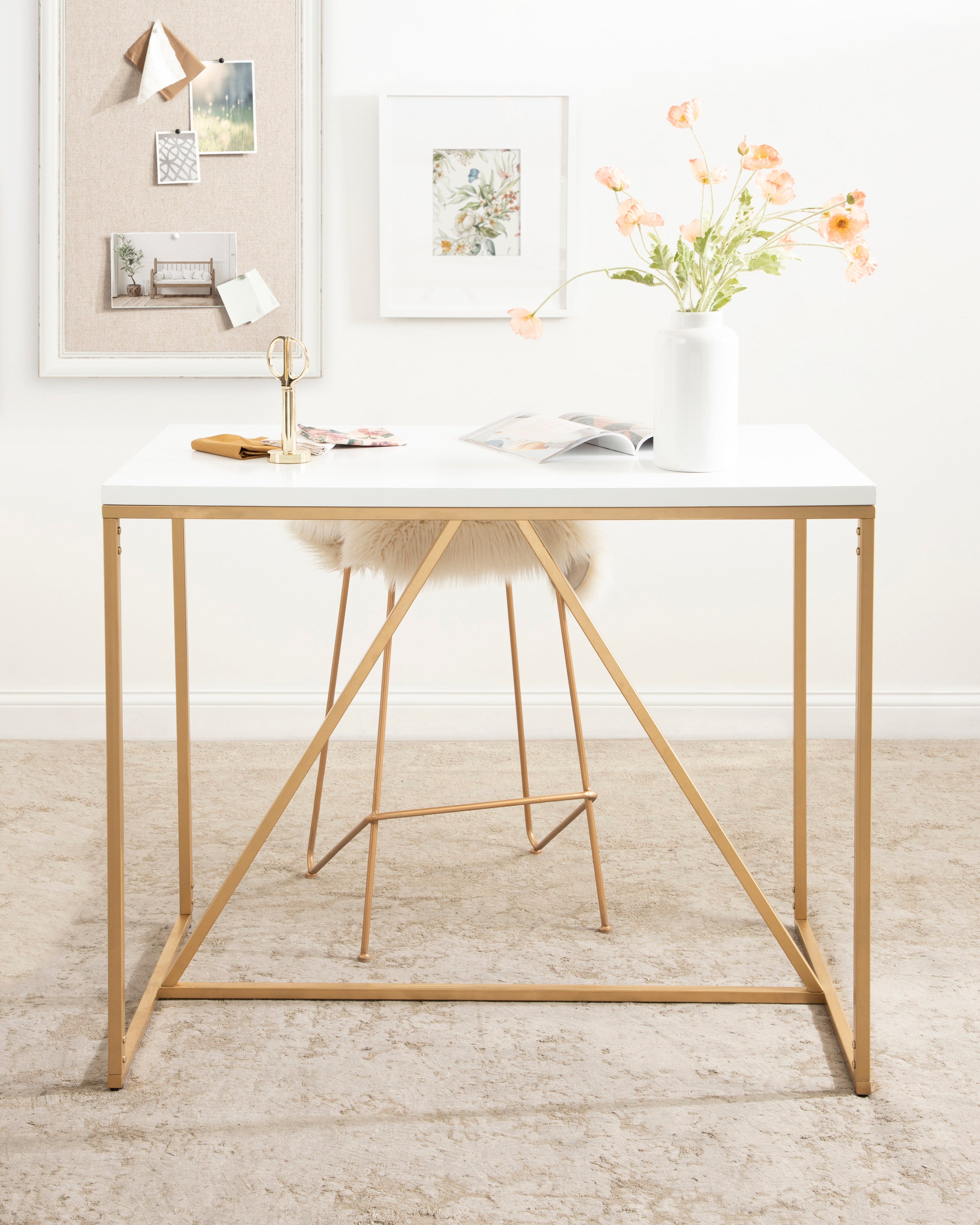 Kaya Wood and Metal Counter Height Pub Table