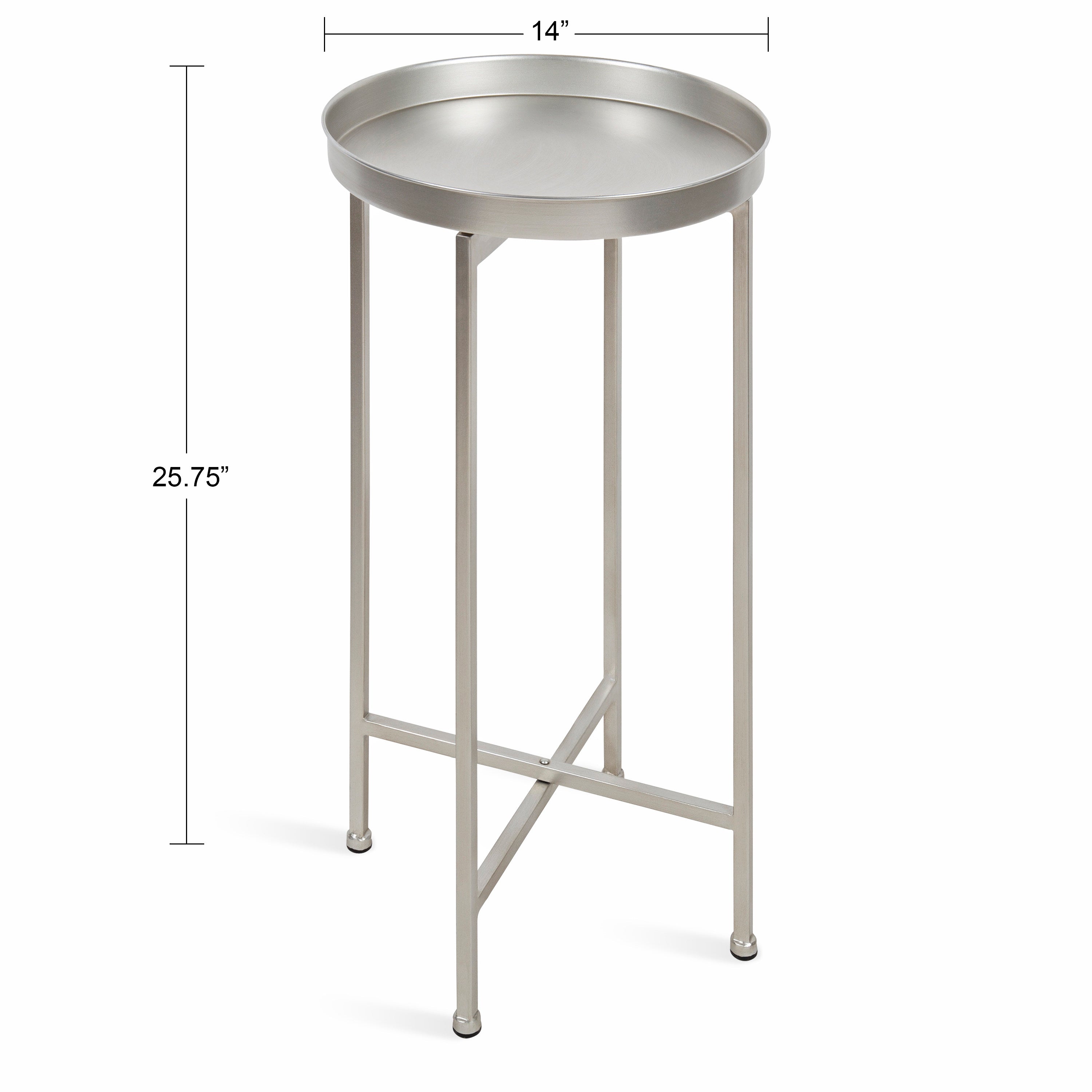 Tea Table Silver 14x14x26 2