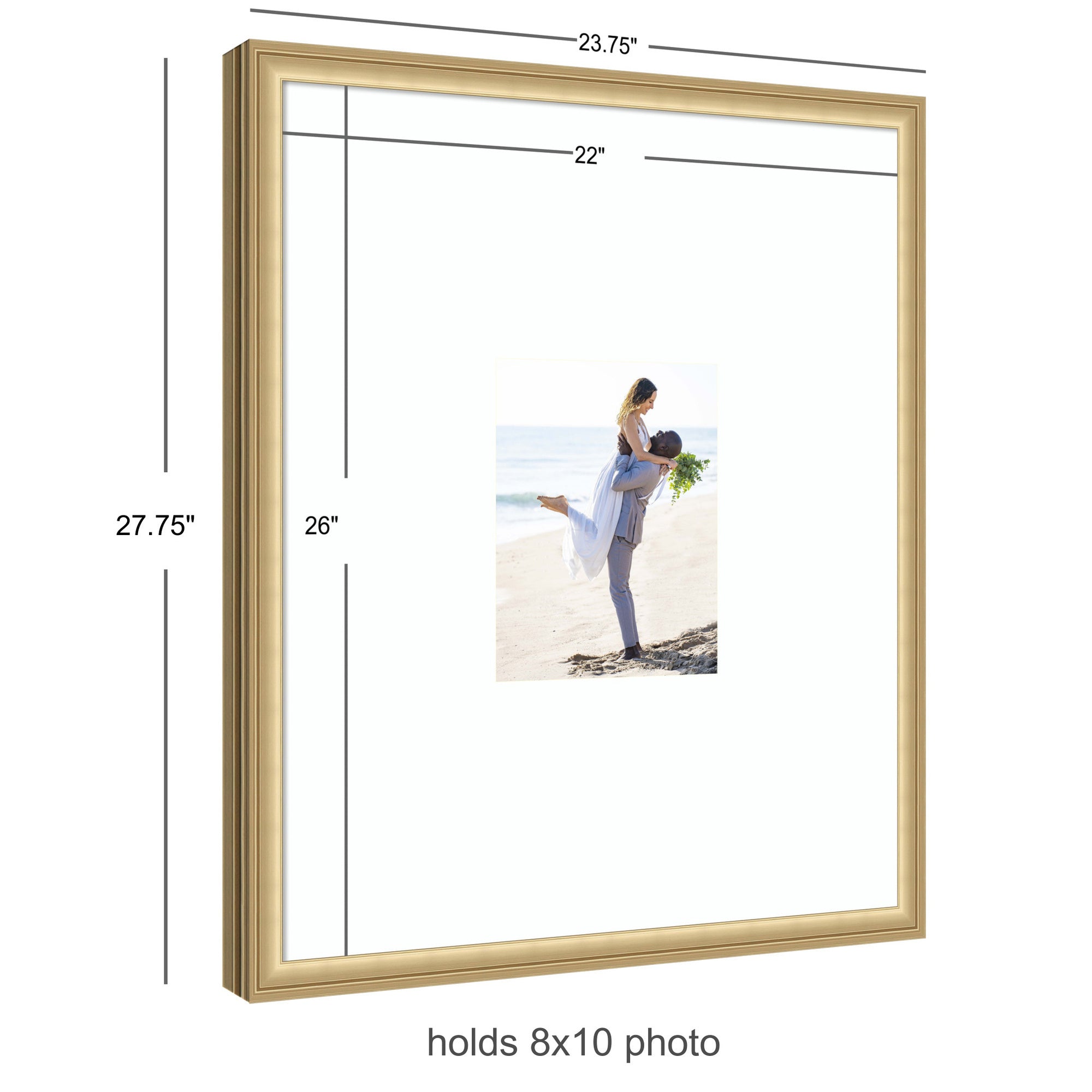 Wall Frame Florence Gold 22x26 matted to 8x10 2