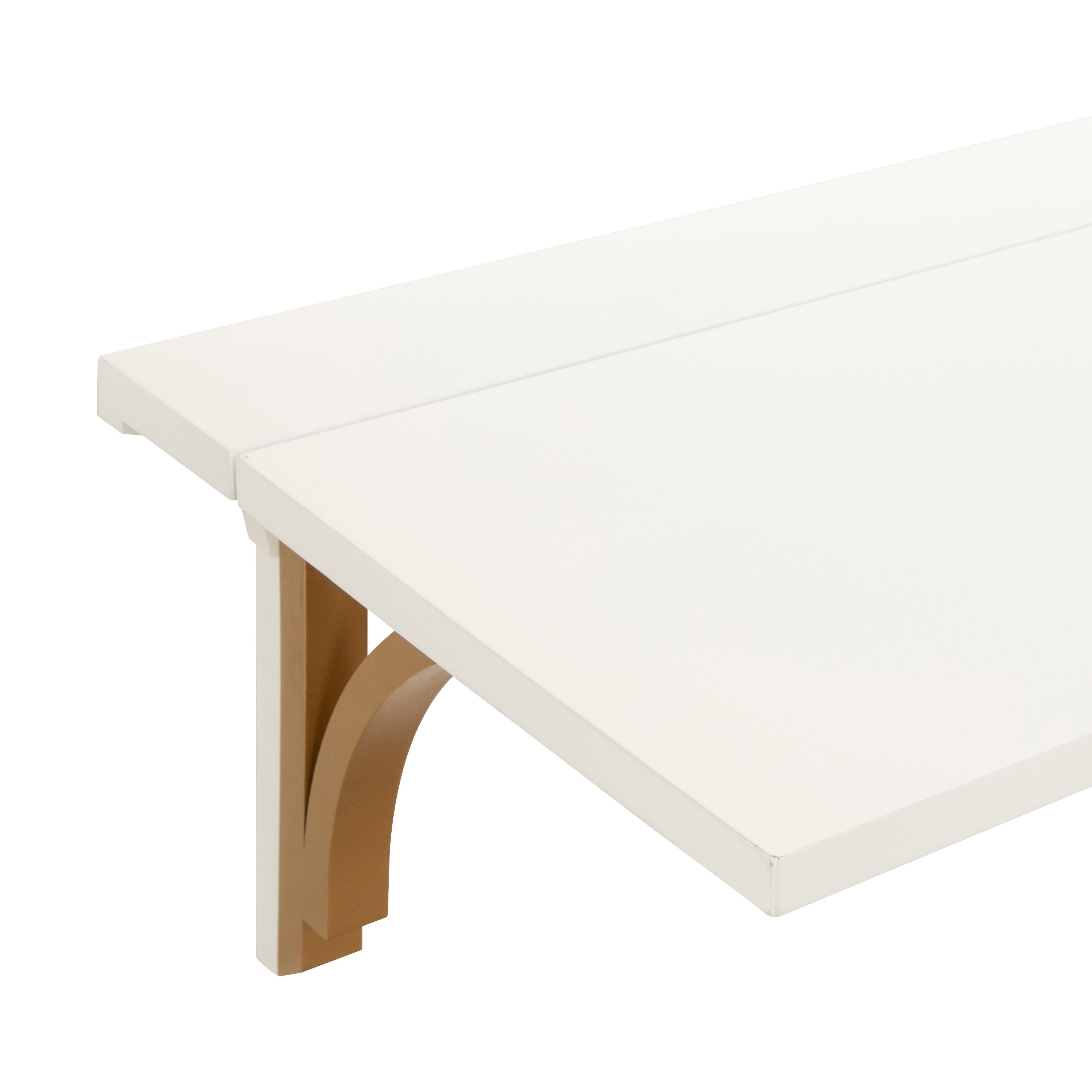Wall Mounted Desk White Gold 30x12x16 4