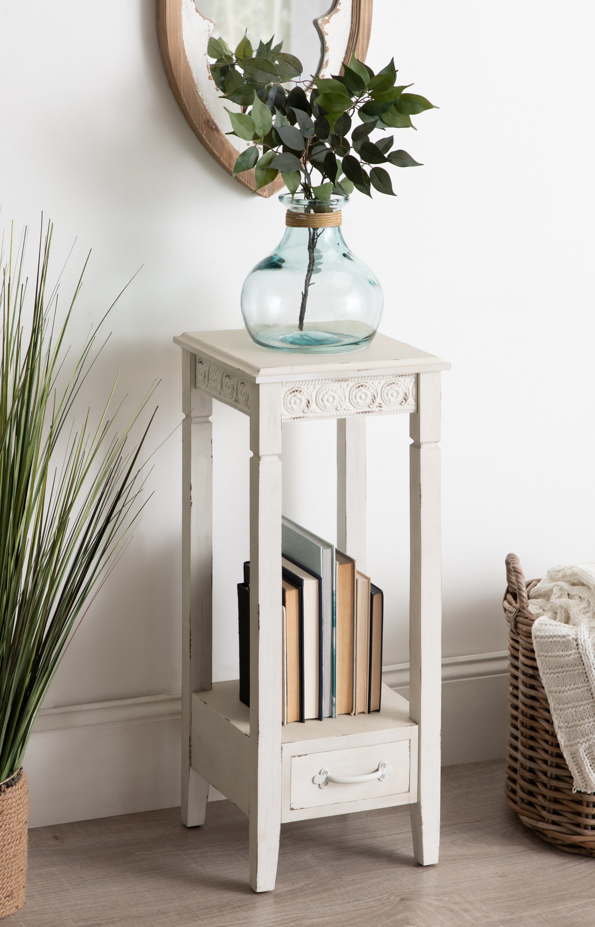 Idabelle Wood Square Accent Table