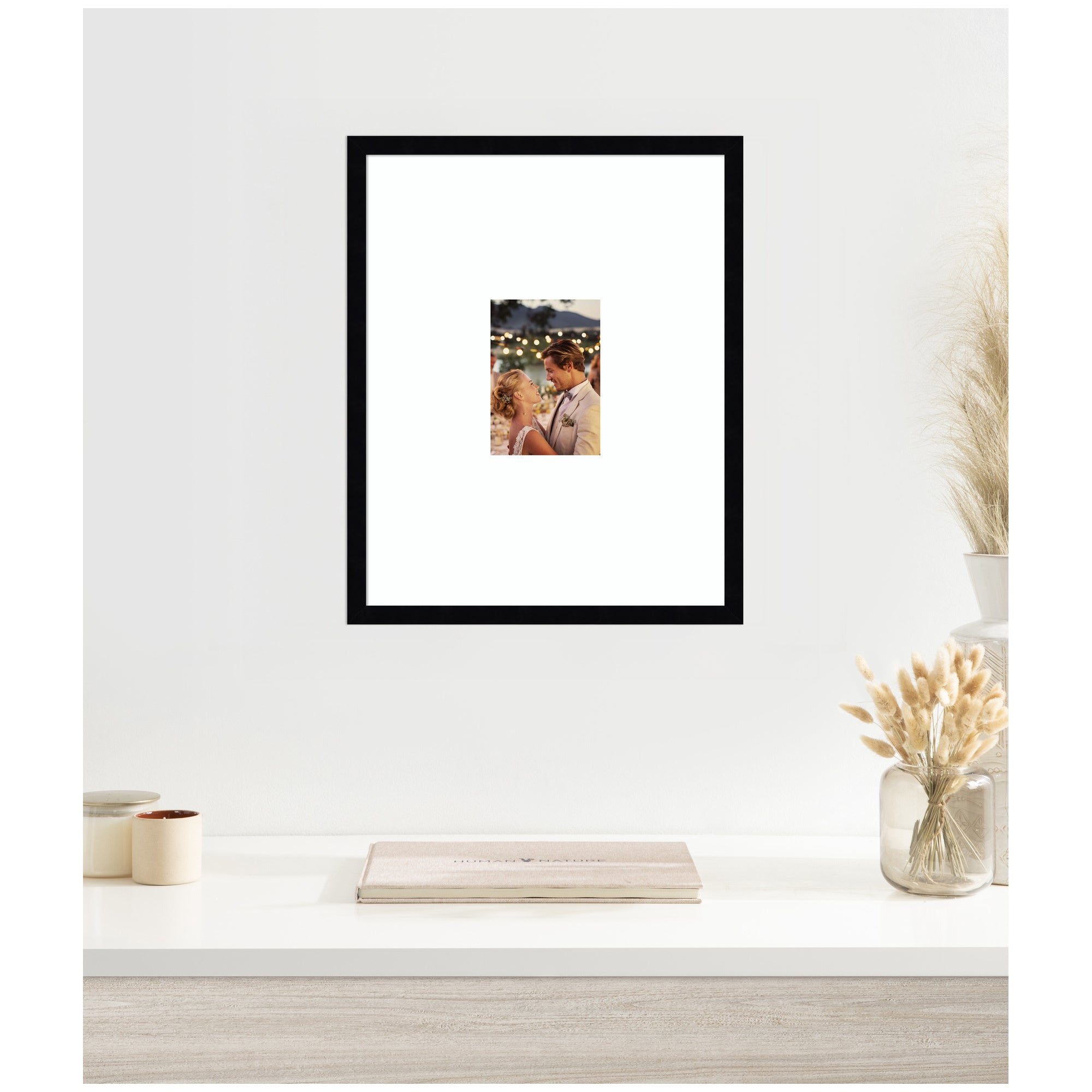Wall Frame Svelte Noir Black 16x20 matted to 5x7 6