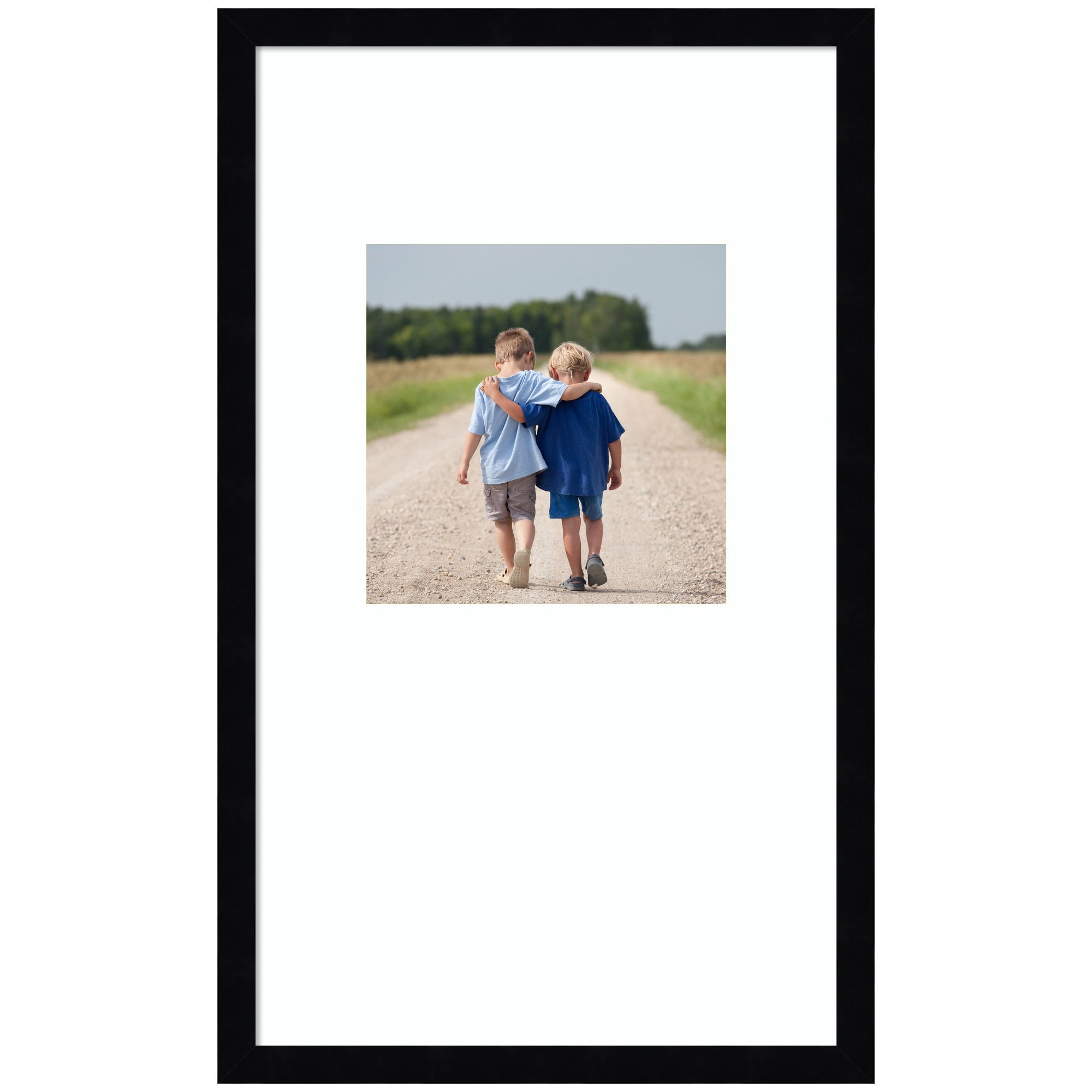 Wall Frame Svelte Noir Black 13x22 matted to 8x8 1
