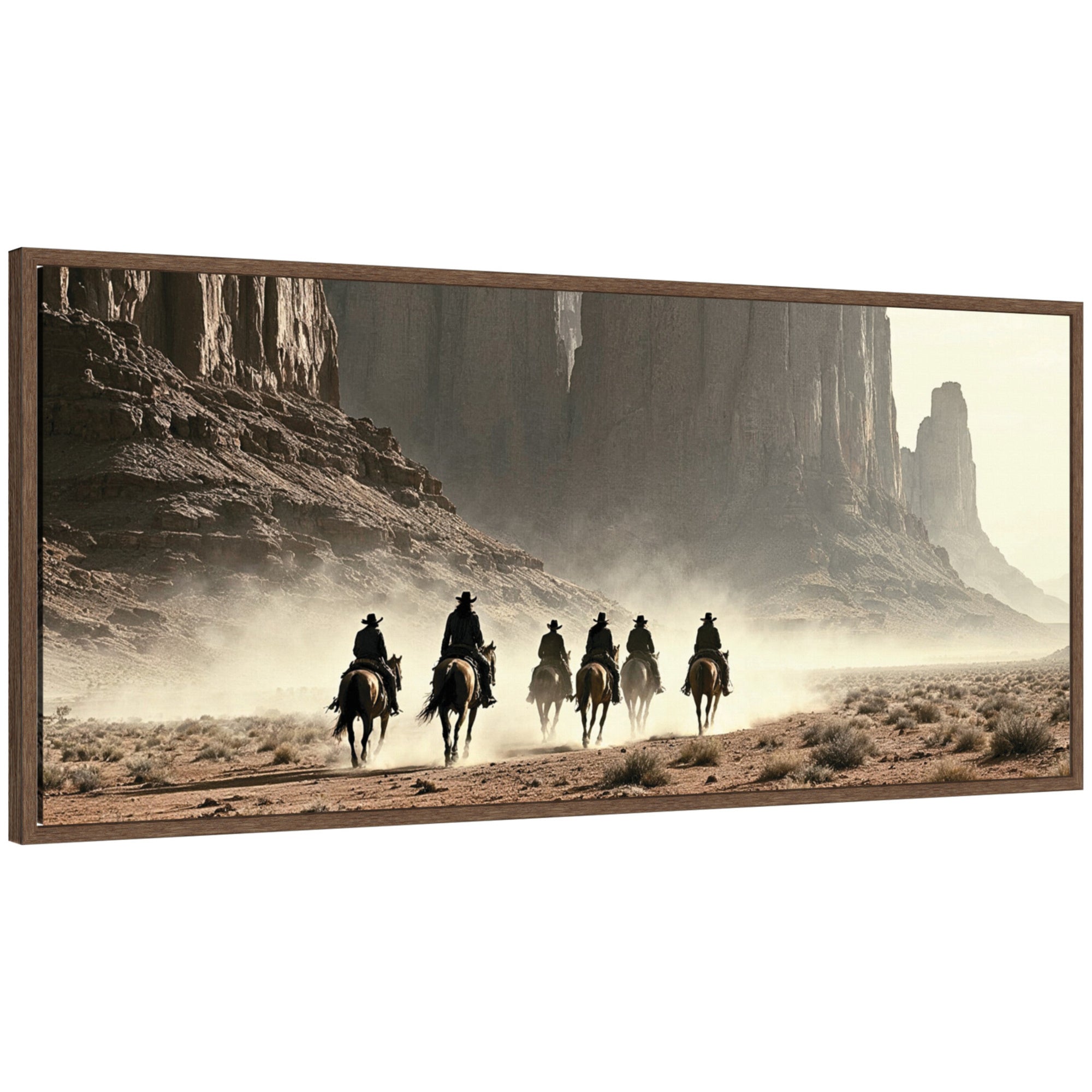 Framed Canvas Sylvie Walnut 40x18 1