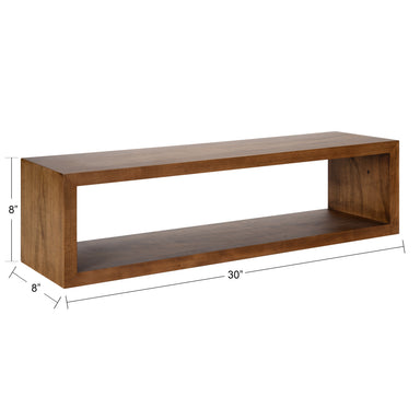 Floating Console Table Rustic Brown 30x8 2