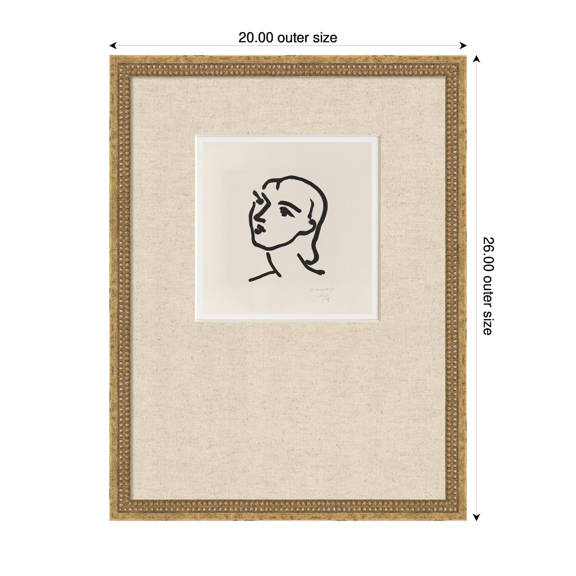 Framed Art 20x26 Castellan Gold 2
