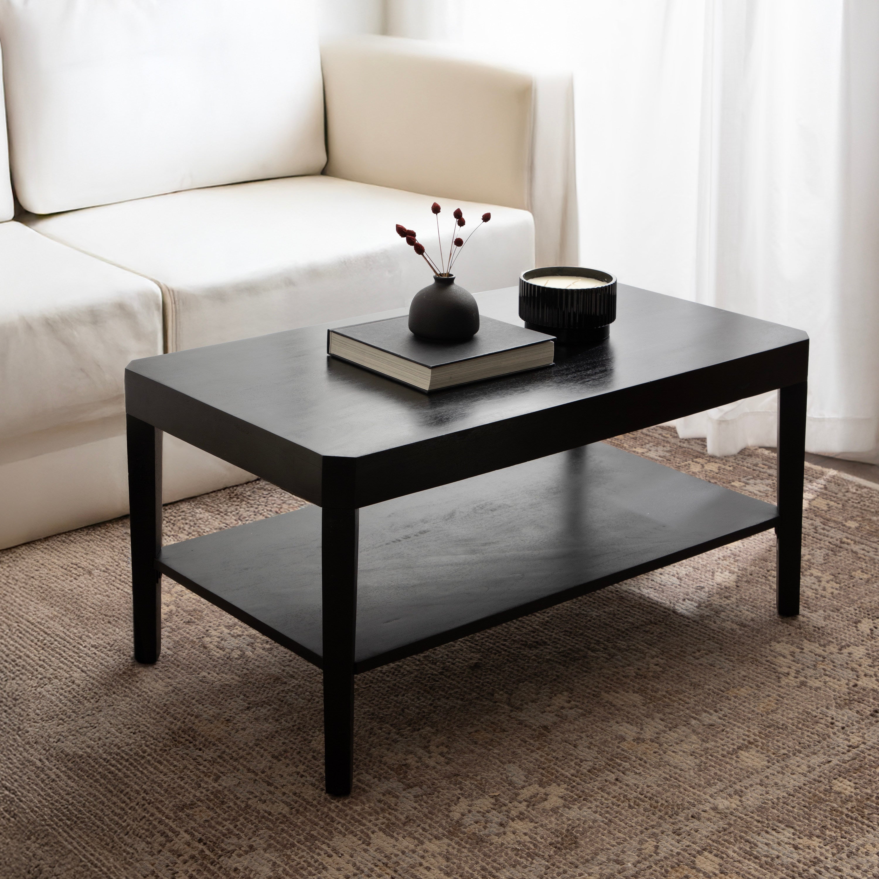 Coffee Table Black 36x20x18 7