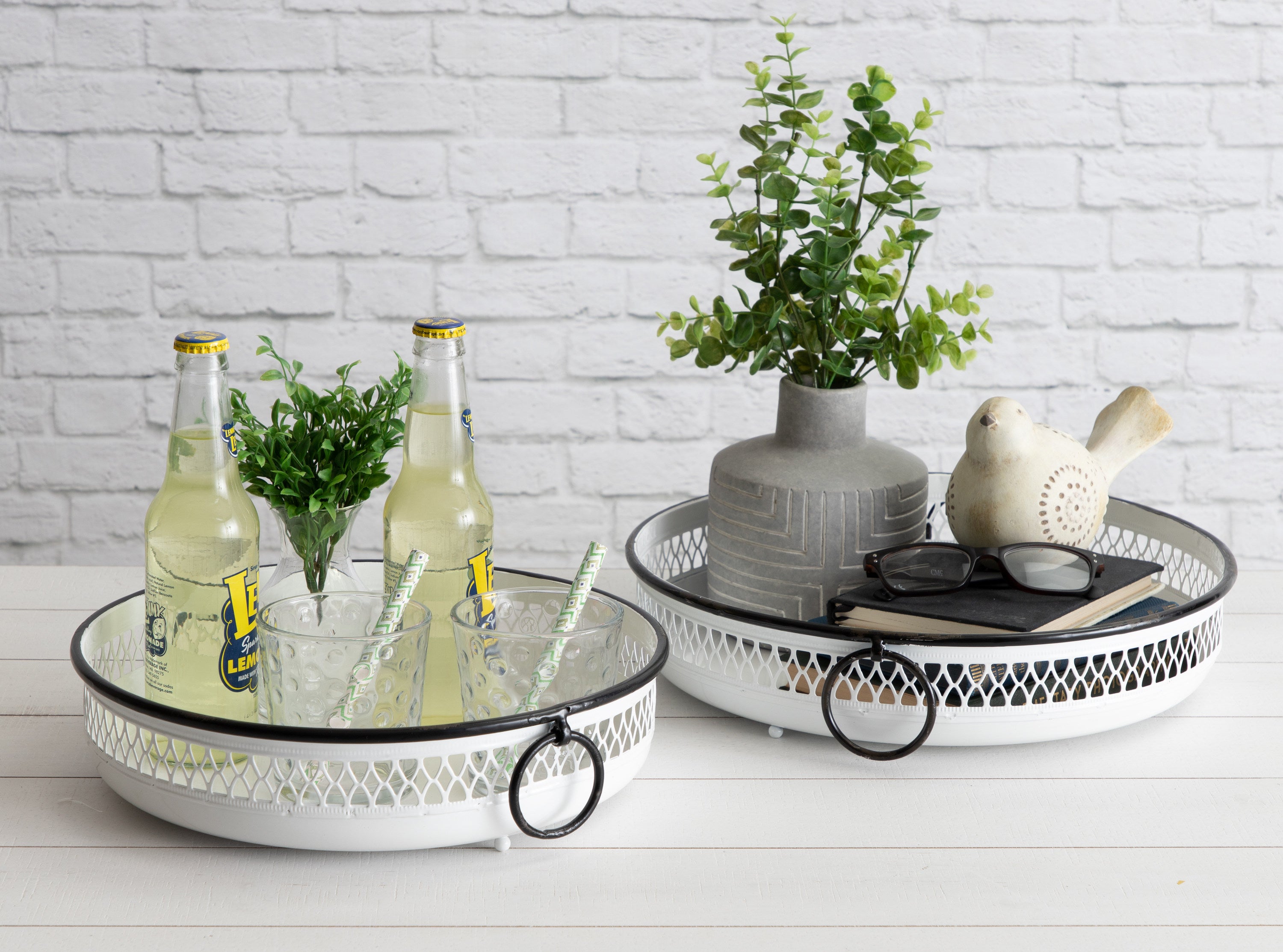 Tray Set White 2 Piece 5