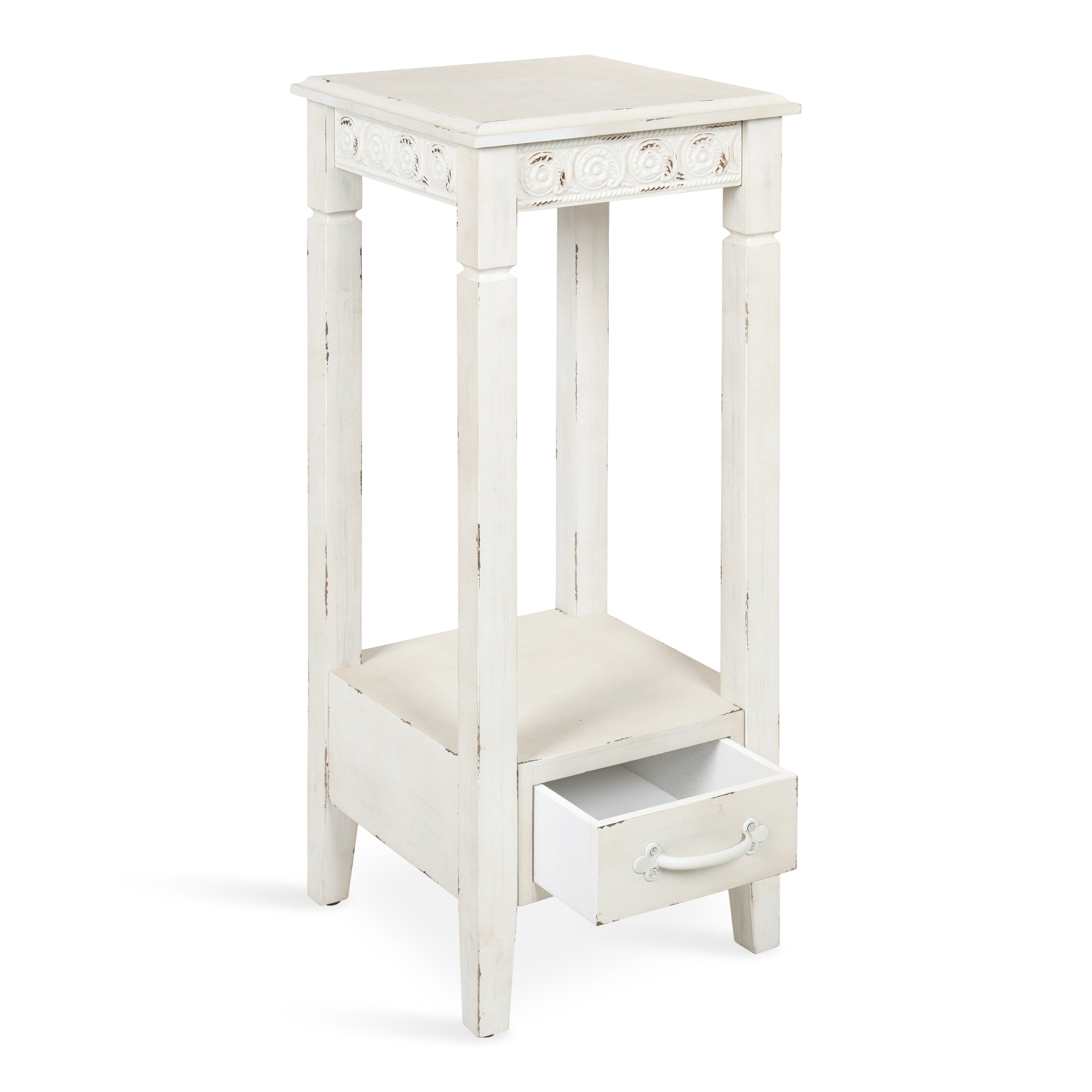 Idabelle Wood Square Accent Table