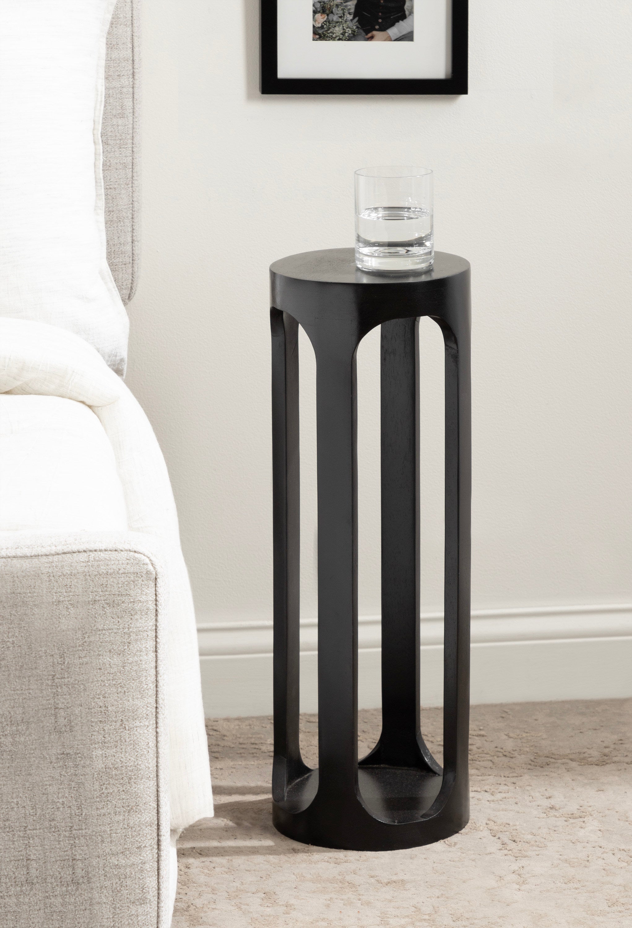 Drink Table Black 8x8x23 6