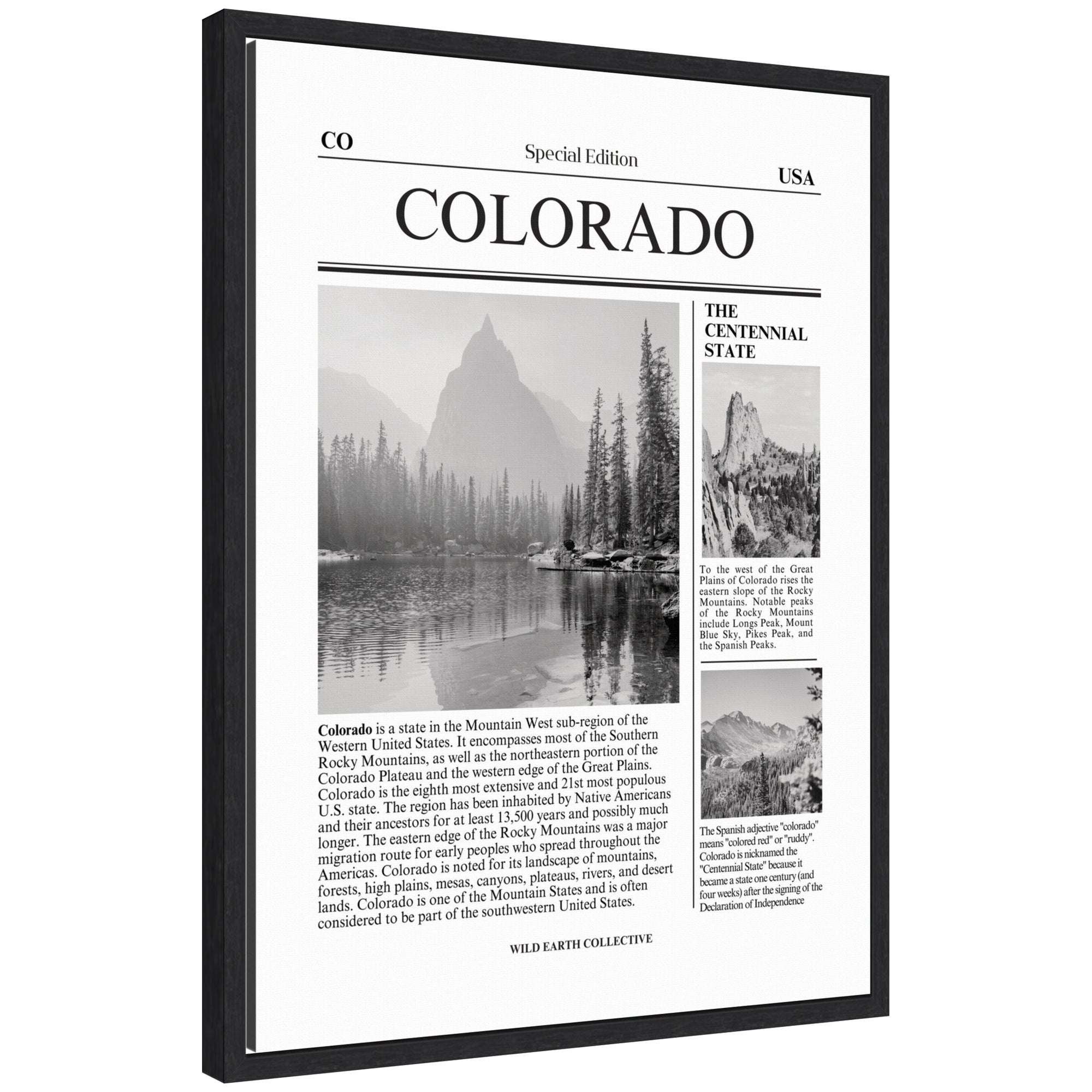 Colorado Article by Megan Ryan Framed Canvas Wall Art Print
