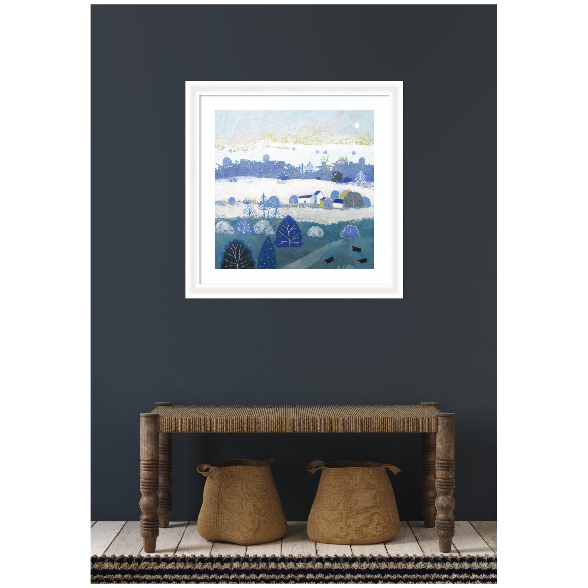 Framed Art Winter Dales by Giuliana Lazzerini