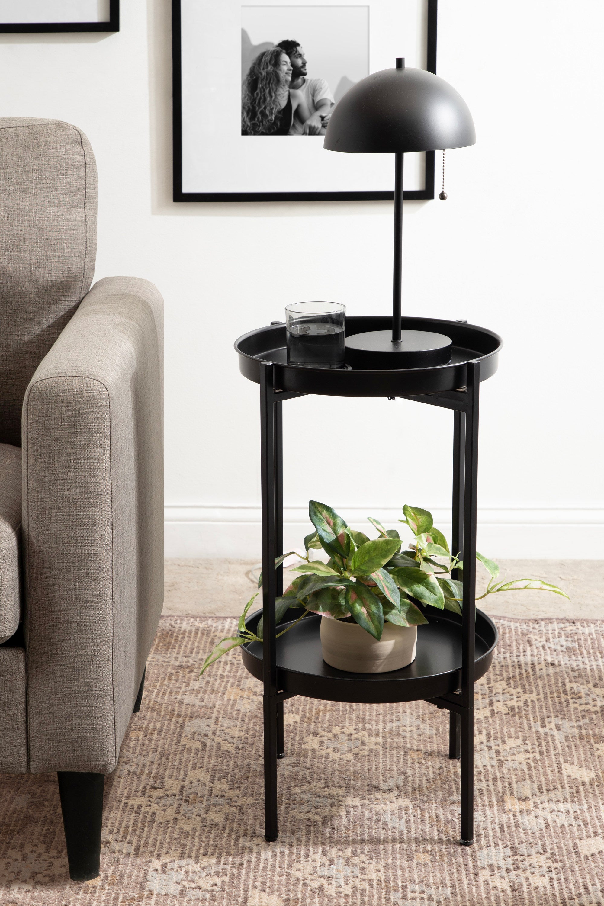 Side Table Black 16x16x26 7