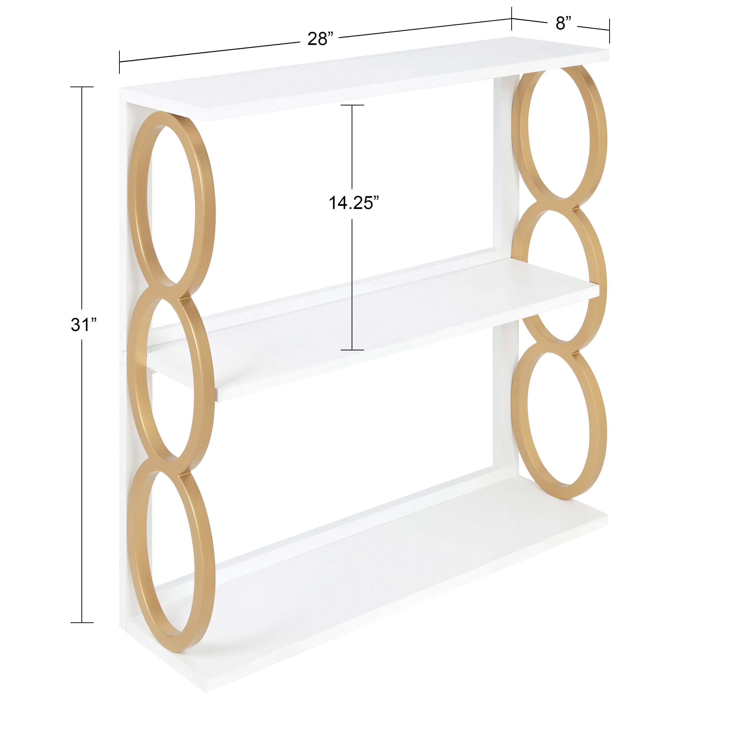 Ring Wooden 3-Tier Shelf