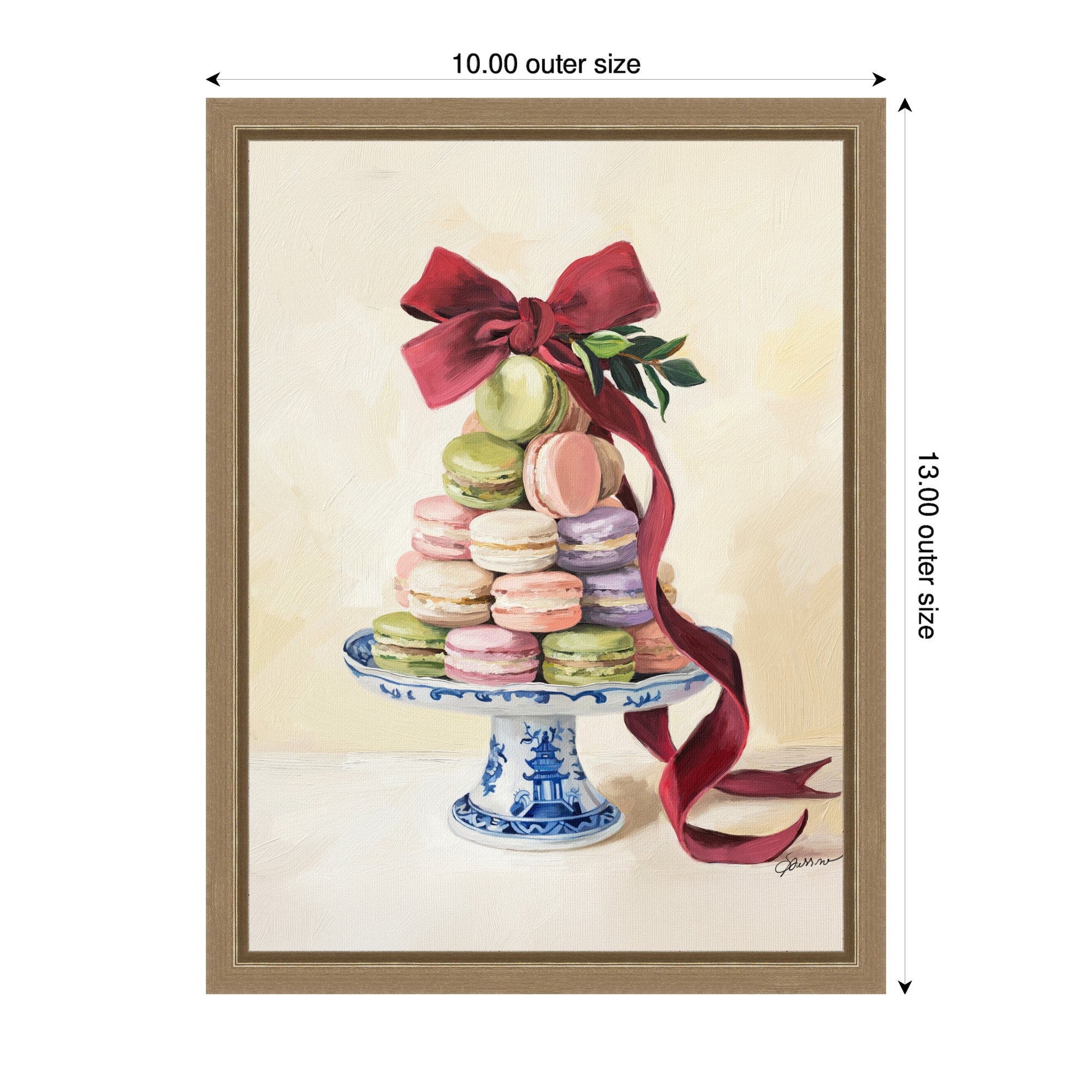 Framed Canvas Sylvie Dark Gold 10x13 2