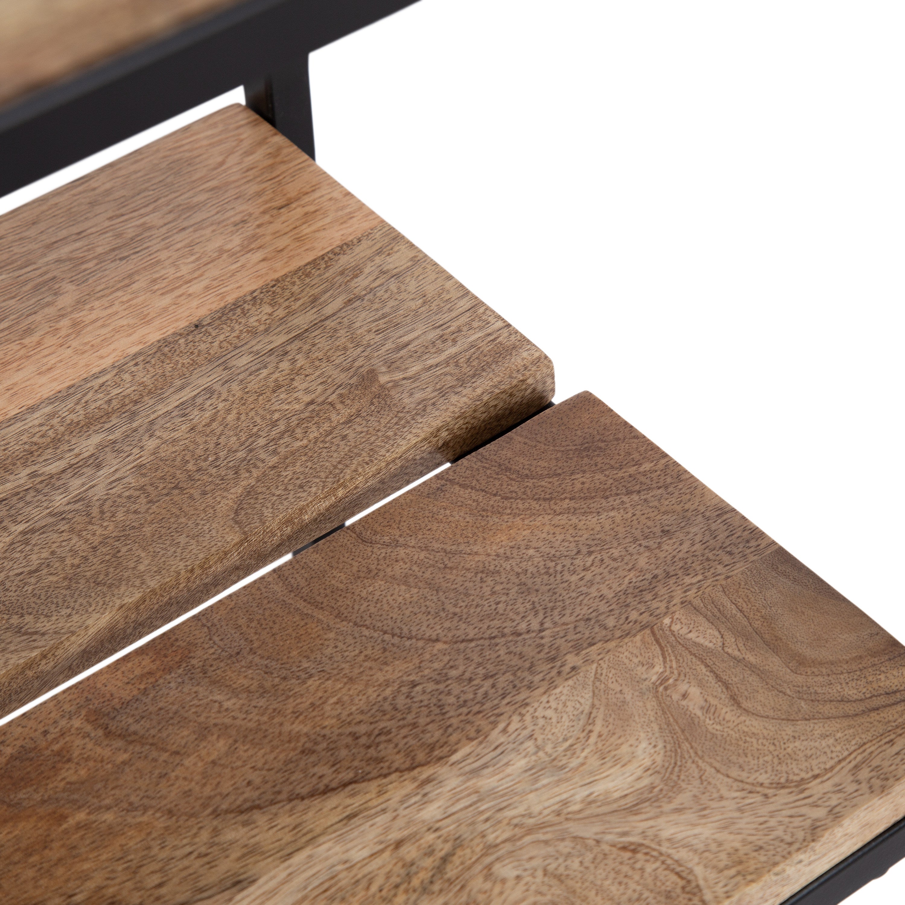 Side Table Natural Black 18x13x24 4