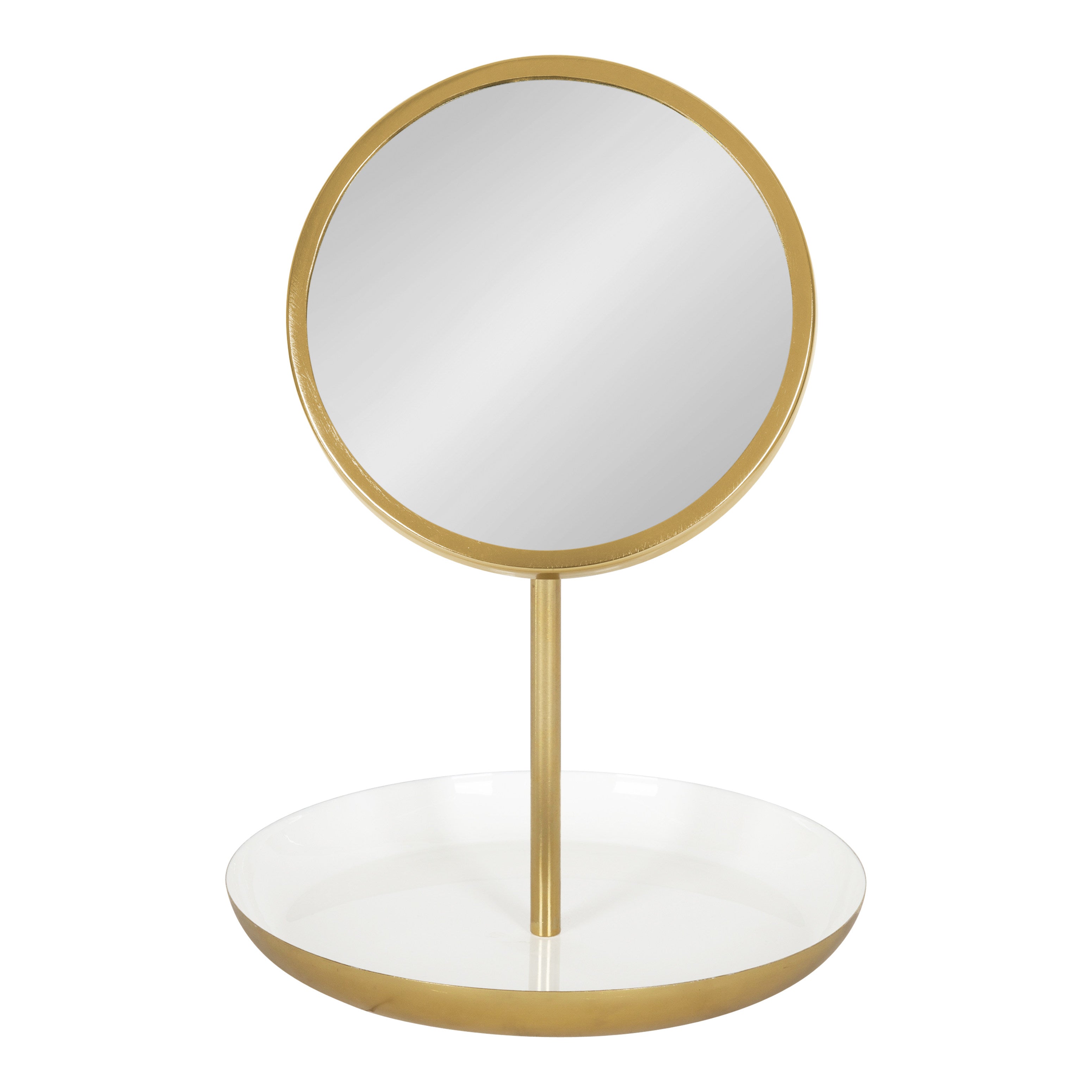 Tabletop Mirror White Gold 11x15 3