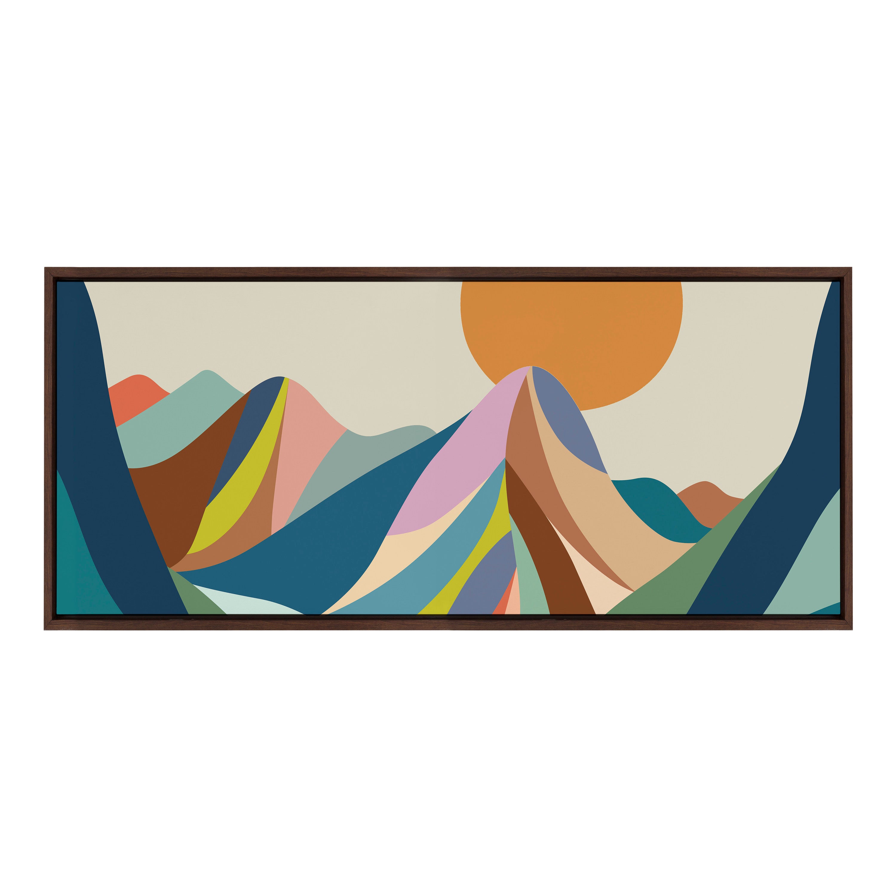 Sylvie Mountains Crop Framed Canvas by Rachel Lee of My Dream Wall