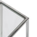 Side Table Clear Silver 16x8x24 4