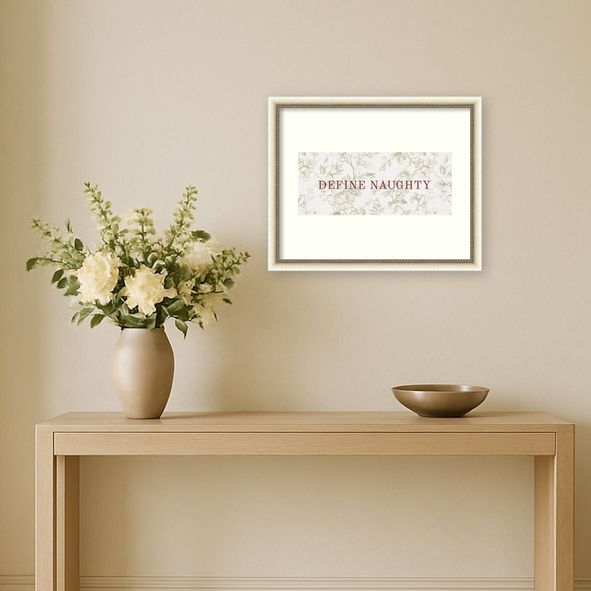 Framed Art Belmont Distress White 22x18 5