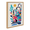 Sylvie Mid Century Modern Lemur Framed Canvas by Rachel Lee of My Dream Wall