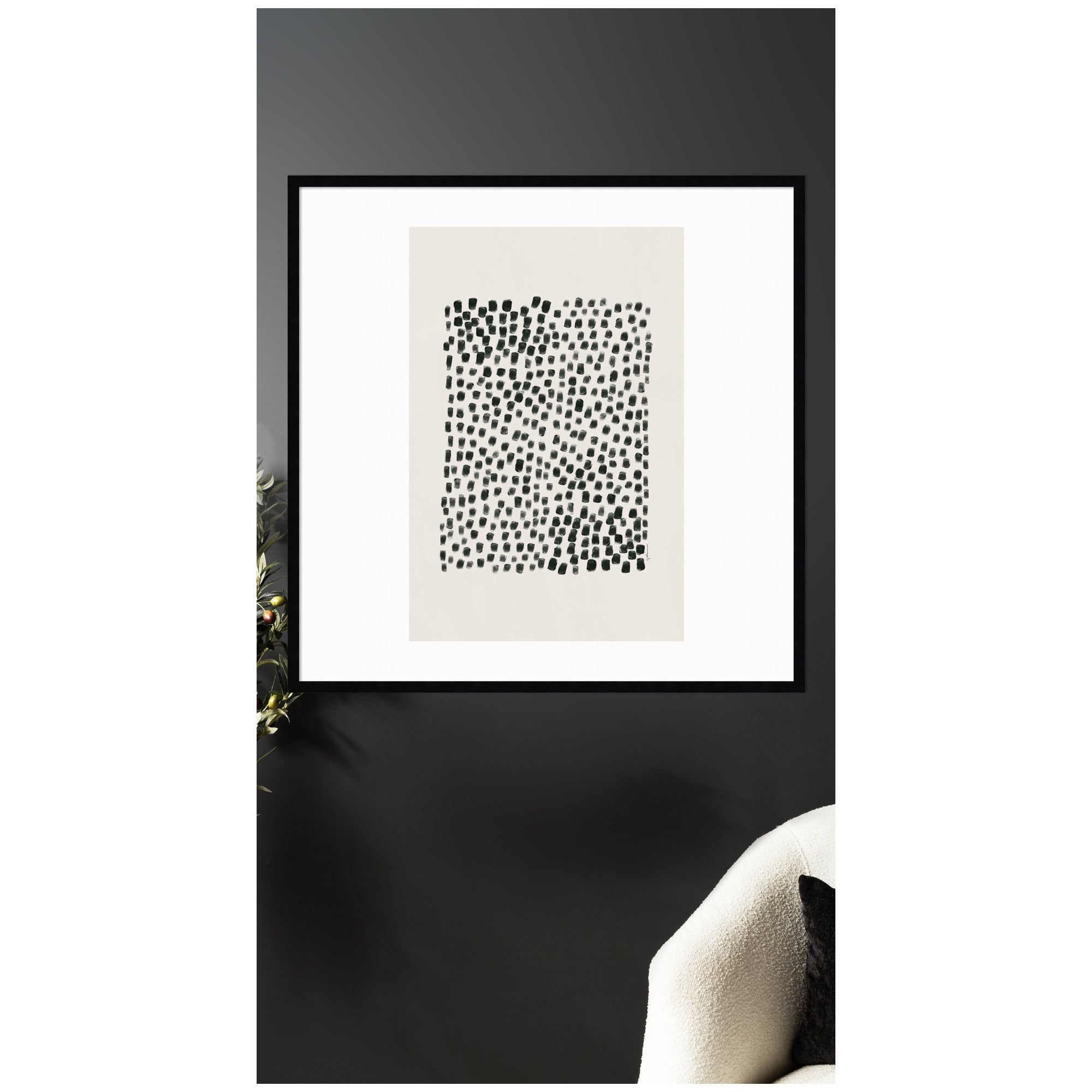 Framed Art Svelte Noir Black 37x37 7