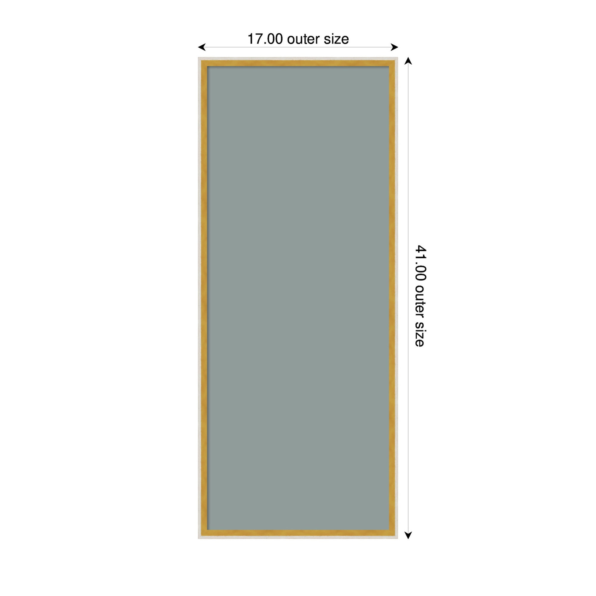 Pinboard Paige White Gold 17x41 2