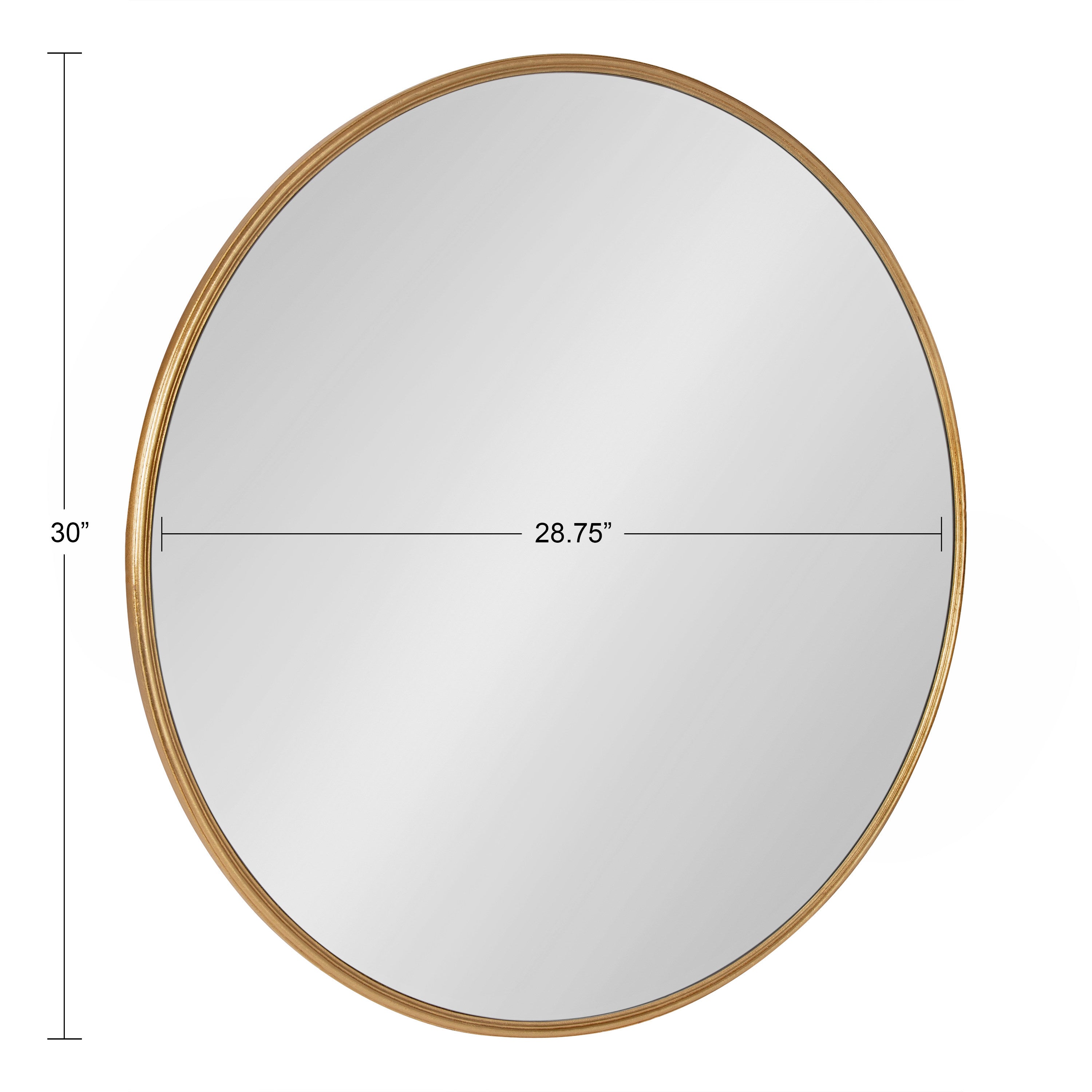 Round Mirror Gold 30" Diameter 5