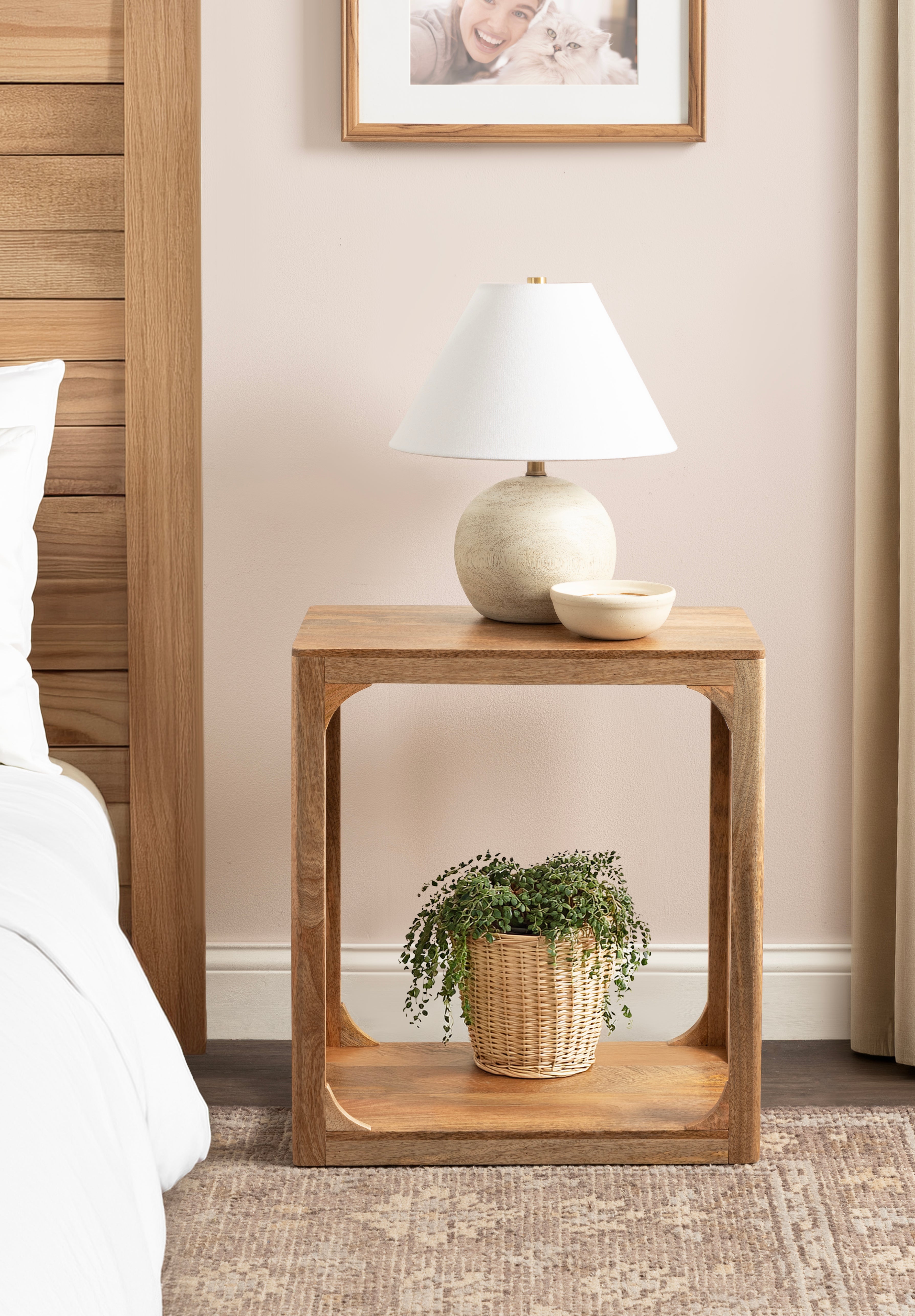 Side Table Natural 22x14x22 7