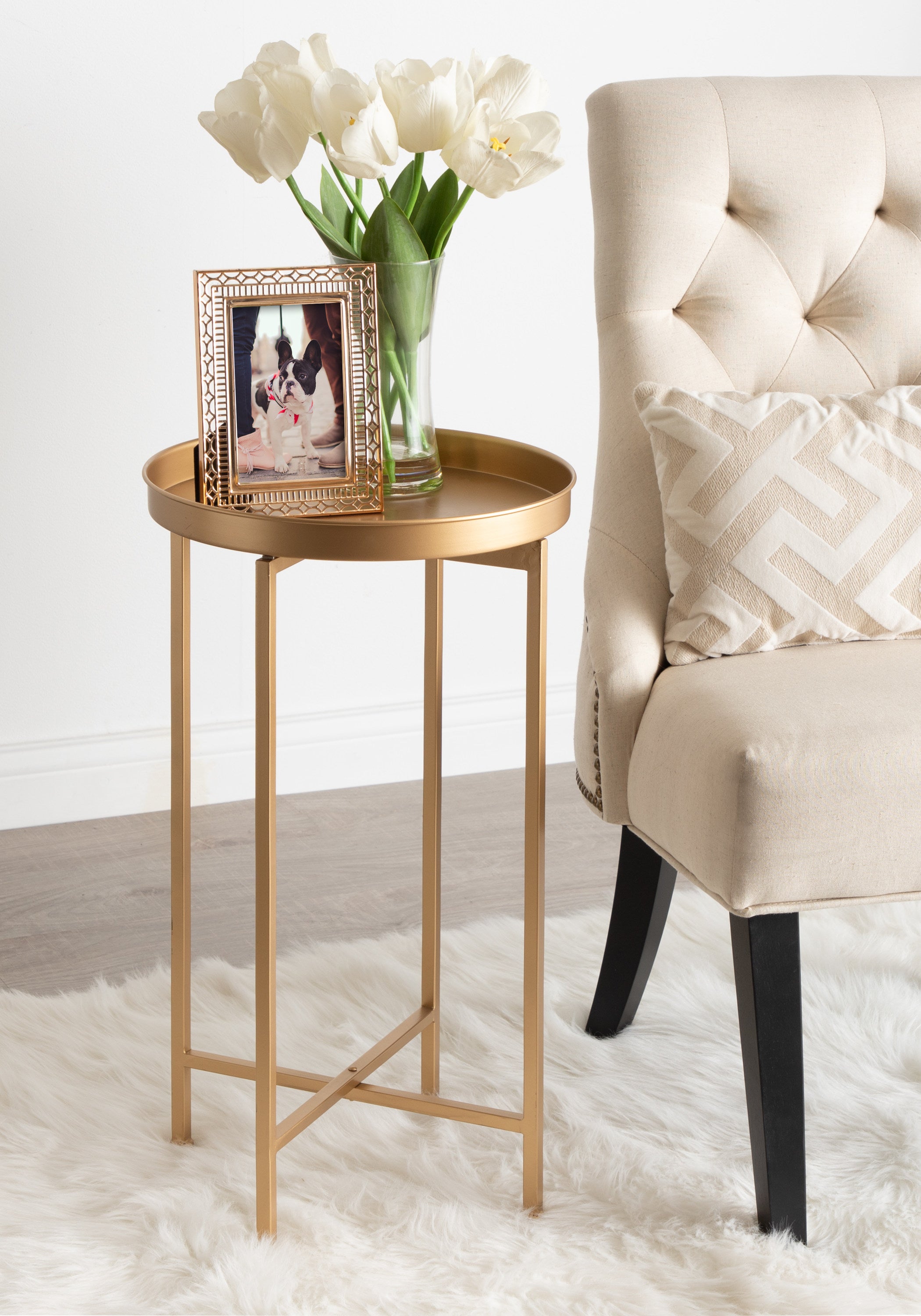 Tea Table Gold 14x14x26 7