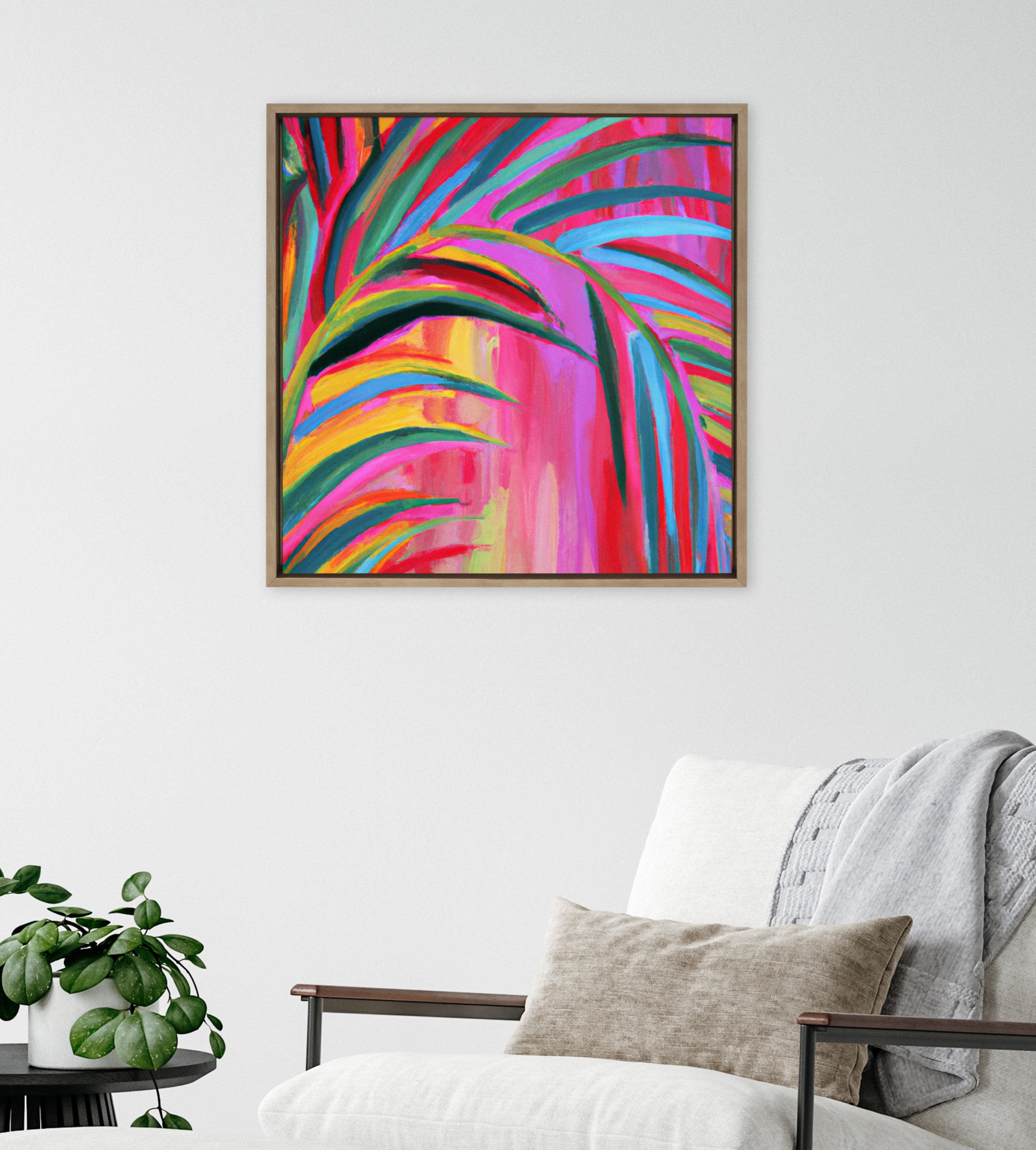 Sylvie Blank Framed Canvas 22x22