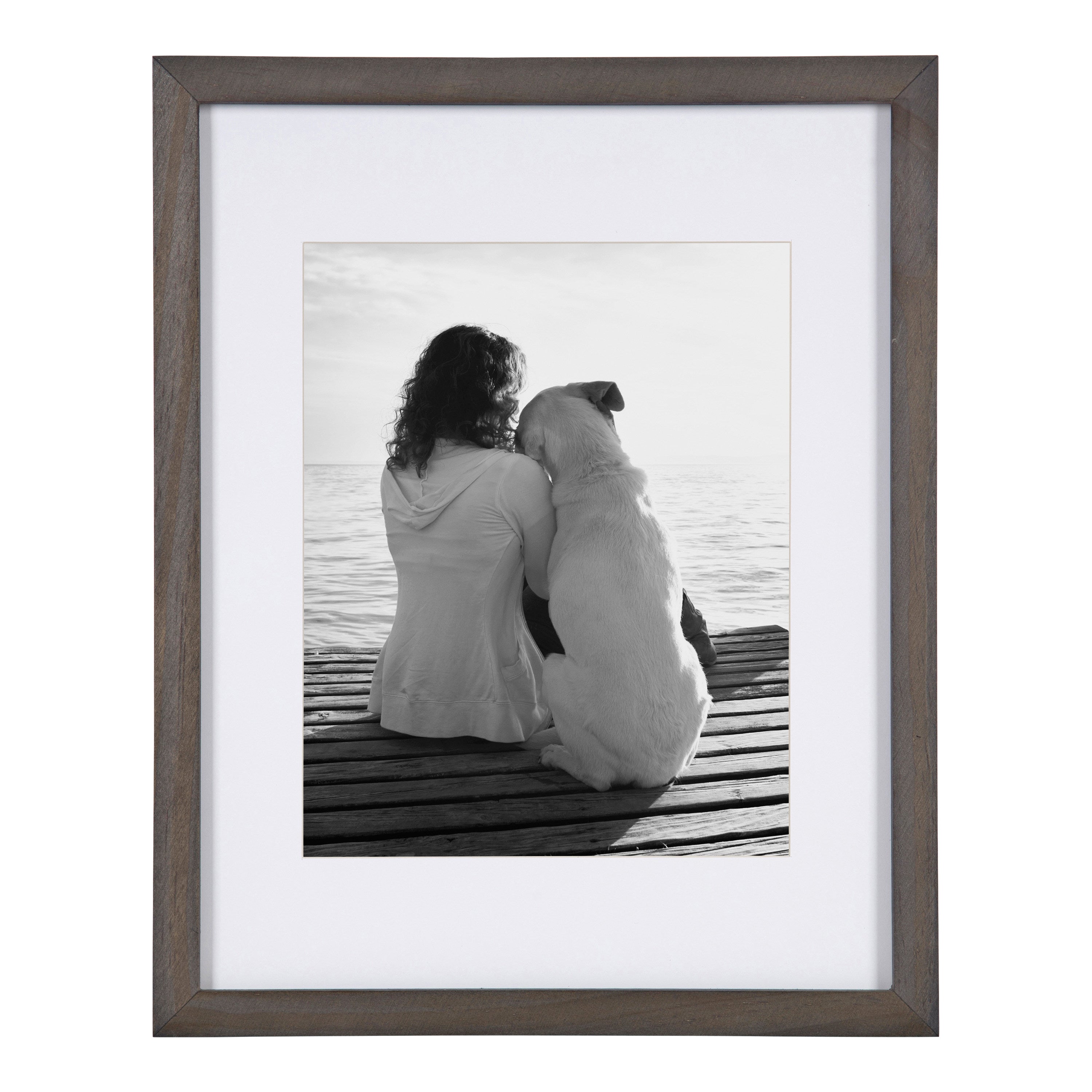 Wall Frame Gray 11x14 matted to 8x10 2