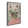 Sylvie Wild Foliage l Neutral Linen Framed Canvas by Nikita Jariwala