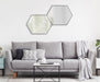 Hexagon Mirror Black 22x31 7