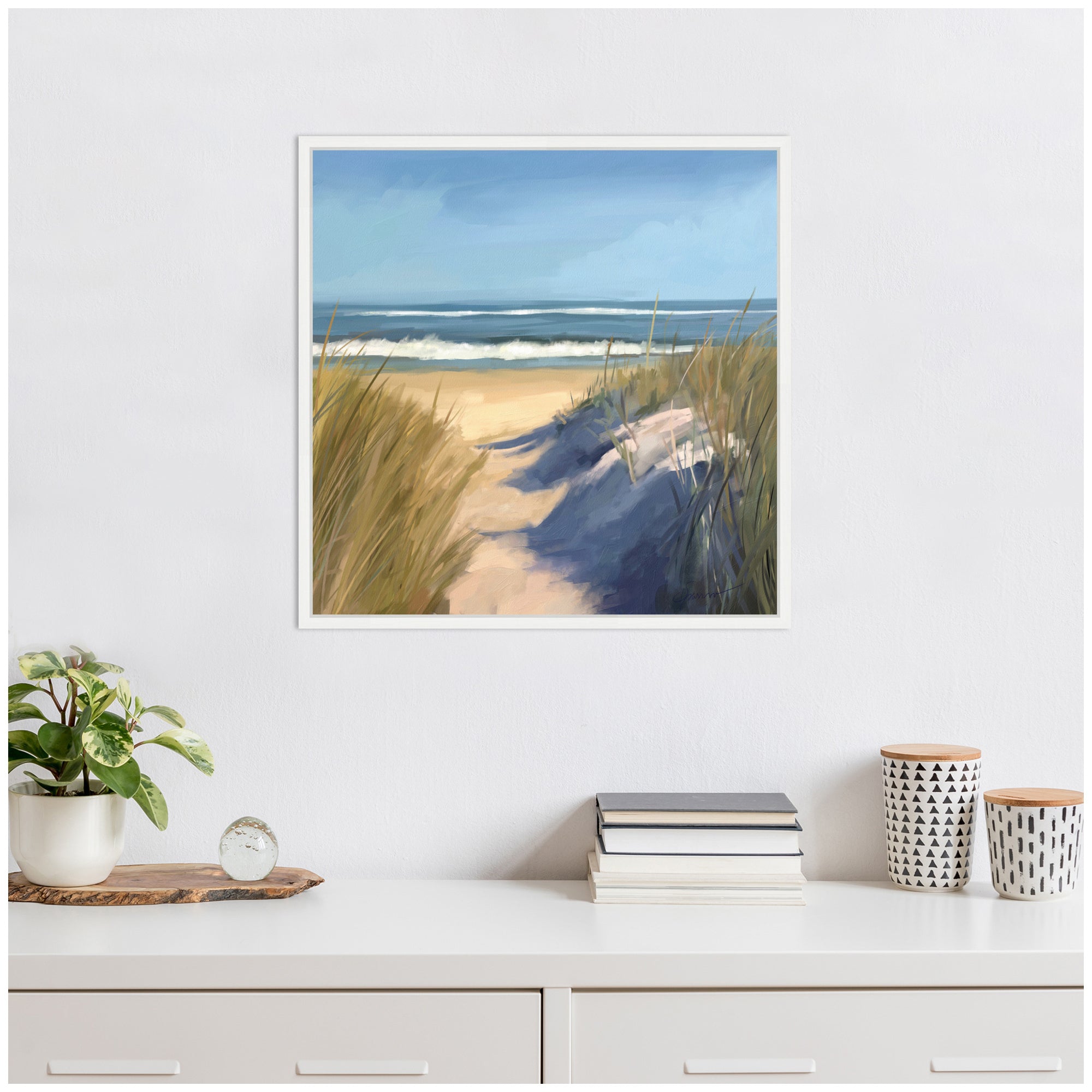 Framed Canvas 22 x 22 Sylvie White 5