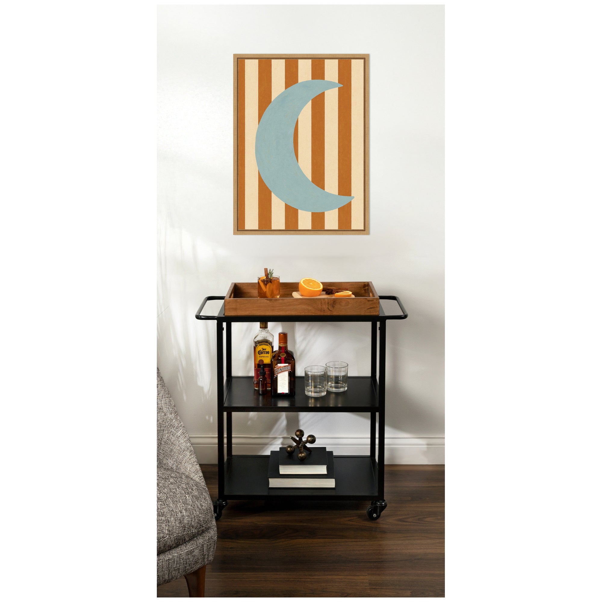 Moon by Laura Moss Framed Canvas Wall Art Print