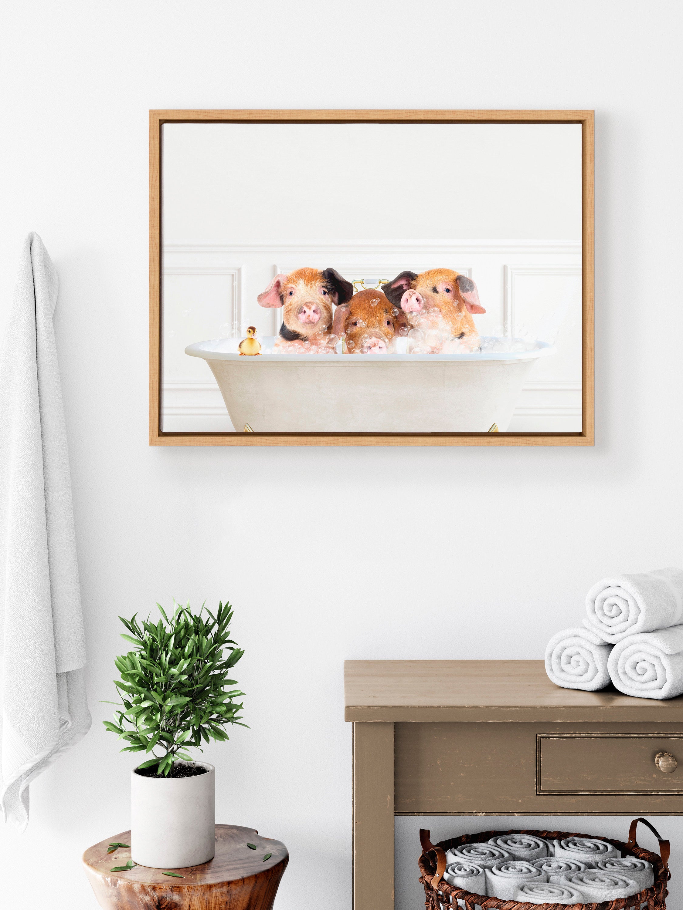 Framed Canvas Sylvie Natural 18x24 5