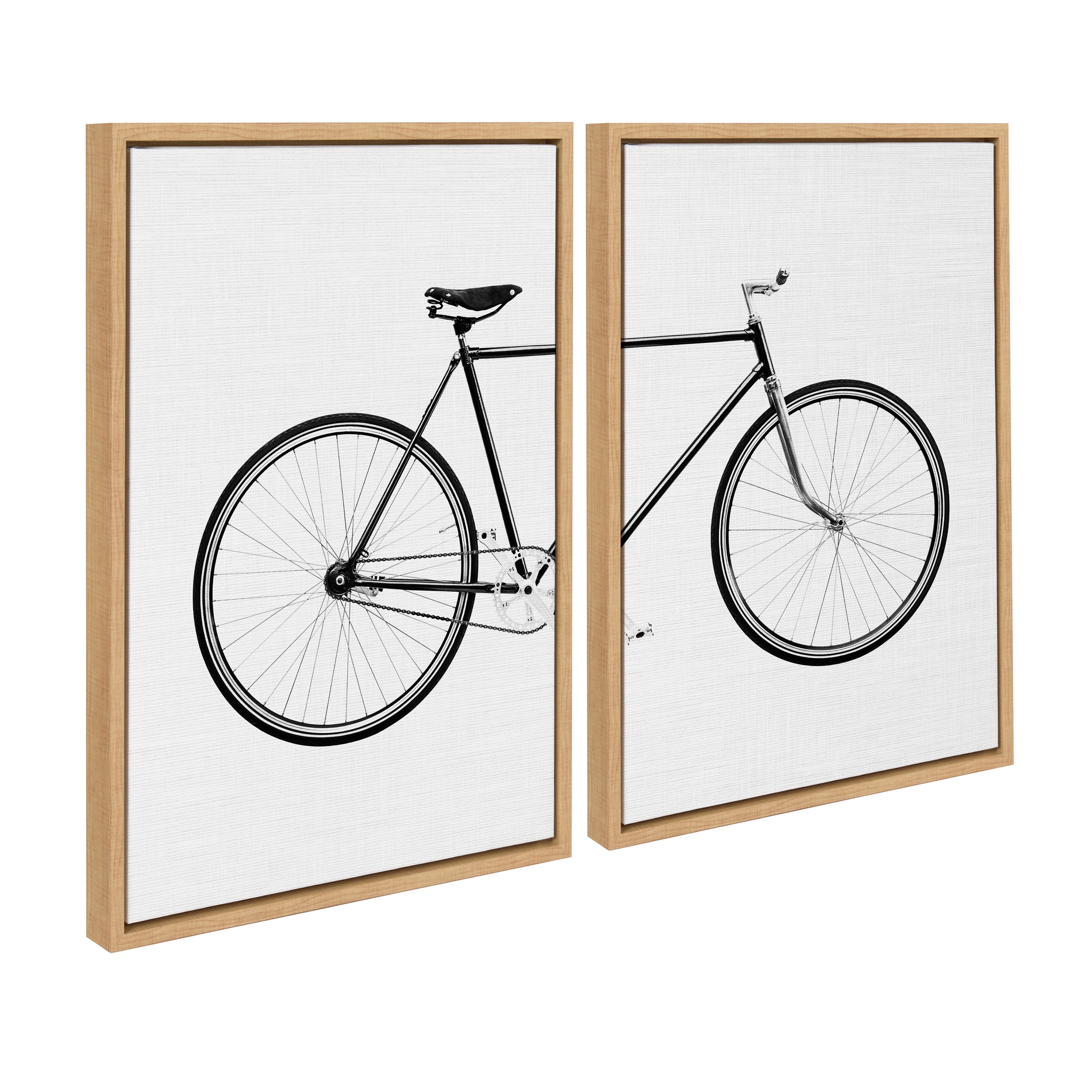 Sylvie Bicycle Framed Canvas by Simon Te of Tai Prints
