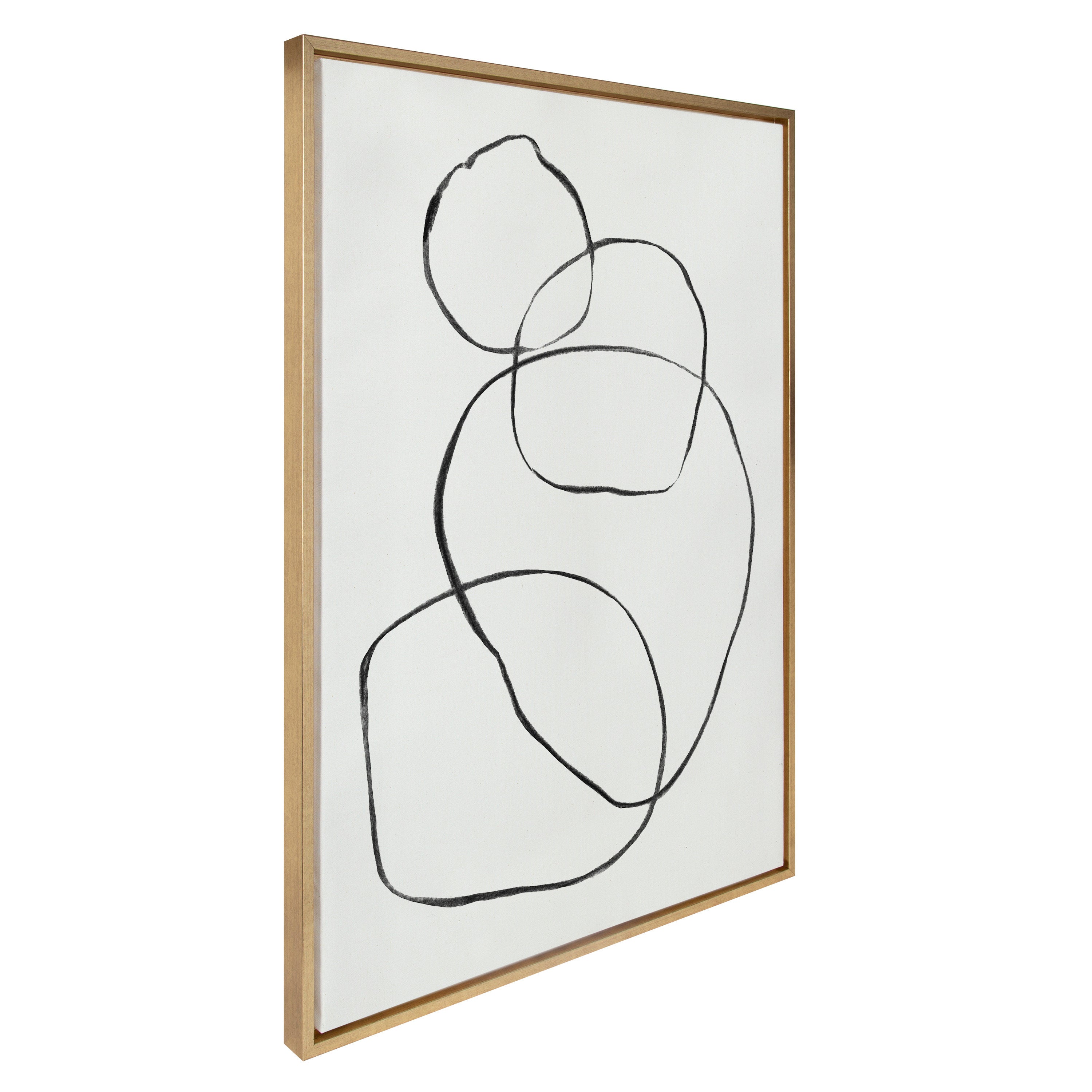 Framed Canvas Sylvie Bright Gold 28x38 2